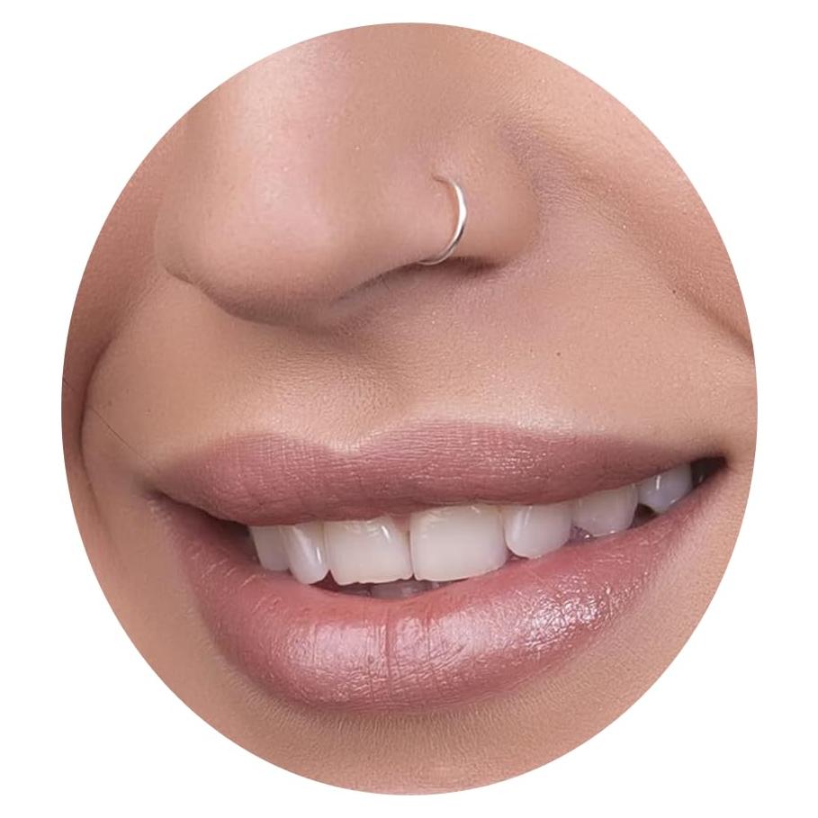 Anillo de Nariz de Plata de Ley 925 Hecho a Mano 7mm