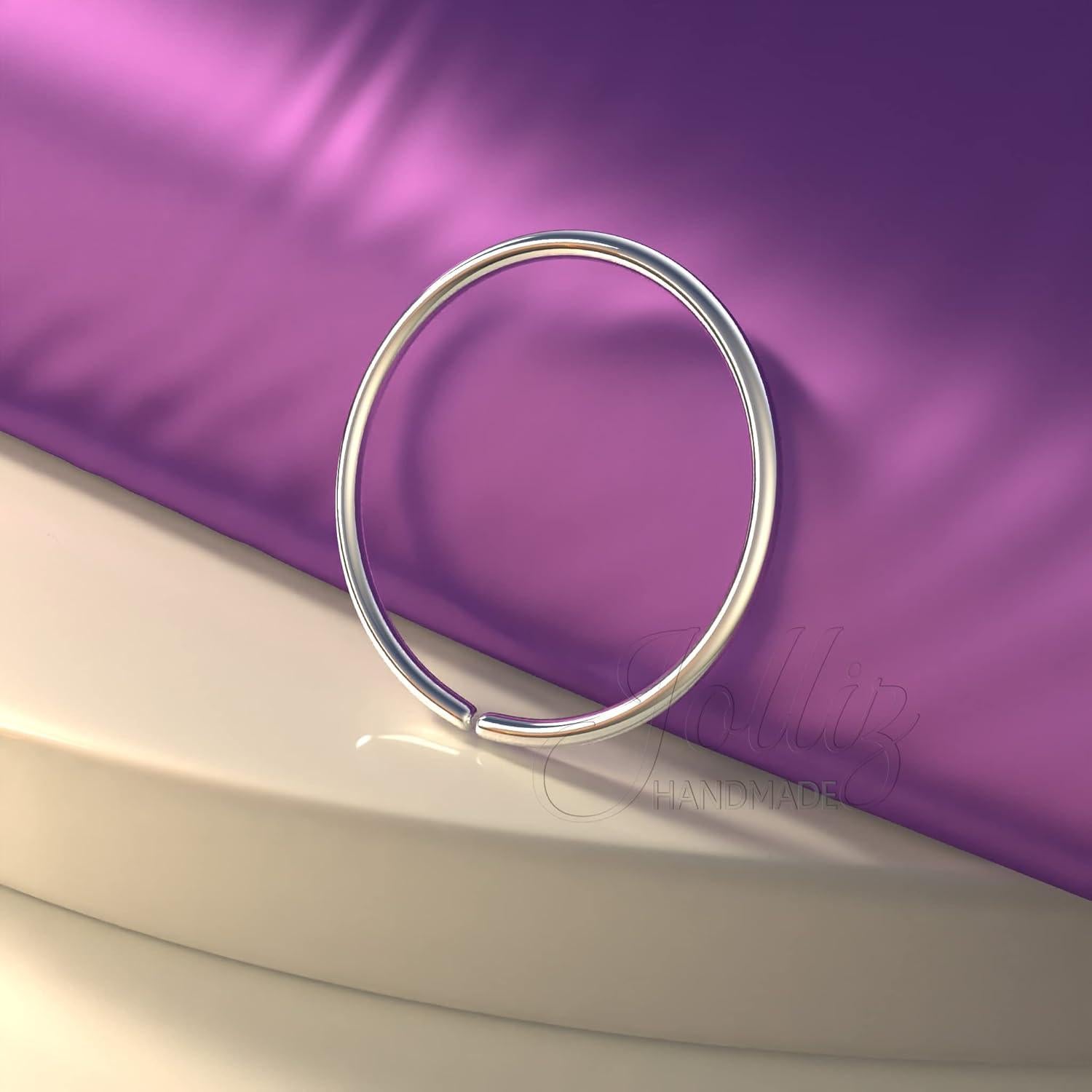 Anillo de Nariz de Plata de Ley 925 Hecho a Mano 7mm