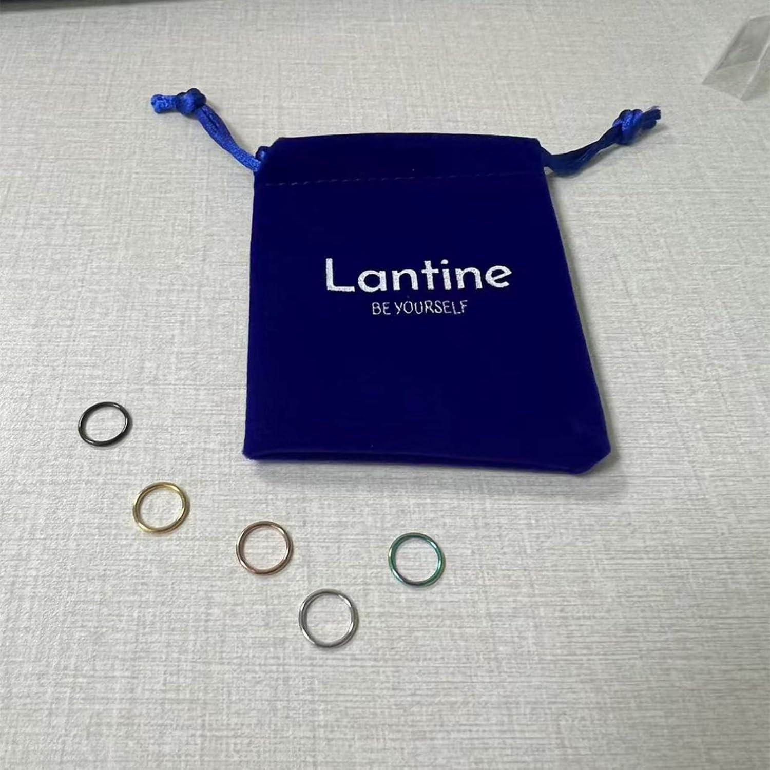 Lantine Set 5 Aros Nasales Acero Quirúrgico 18G 8mm Mujeres