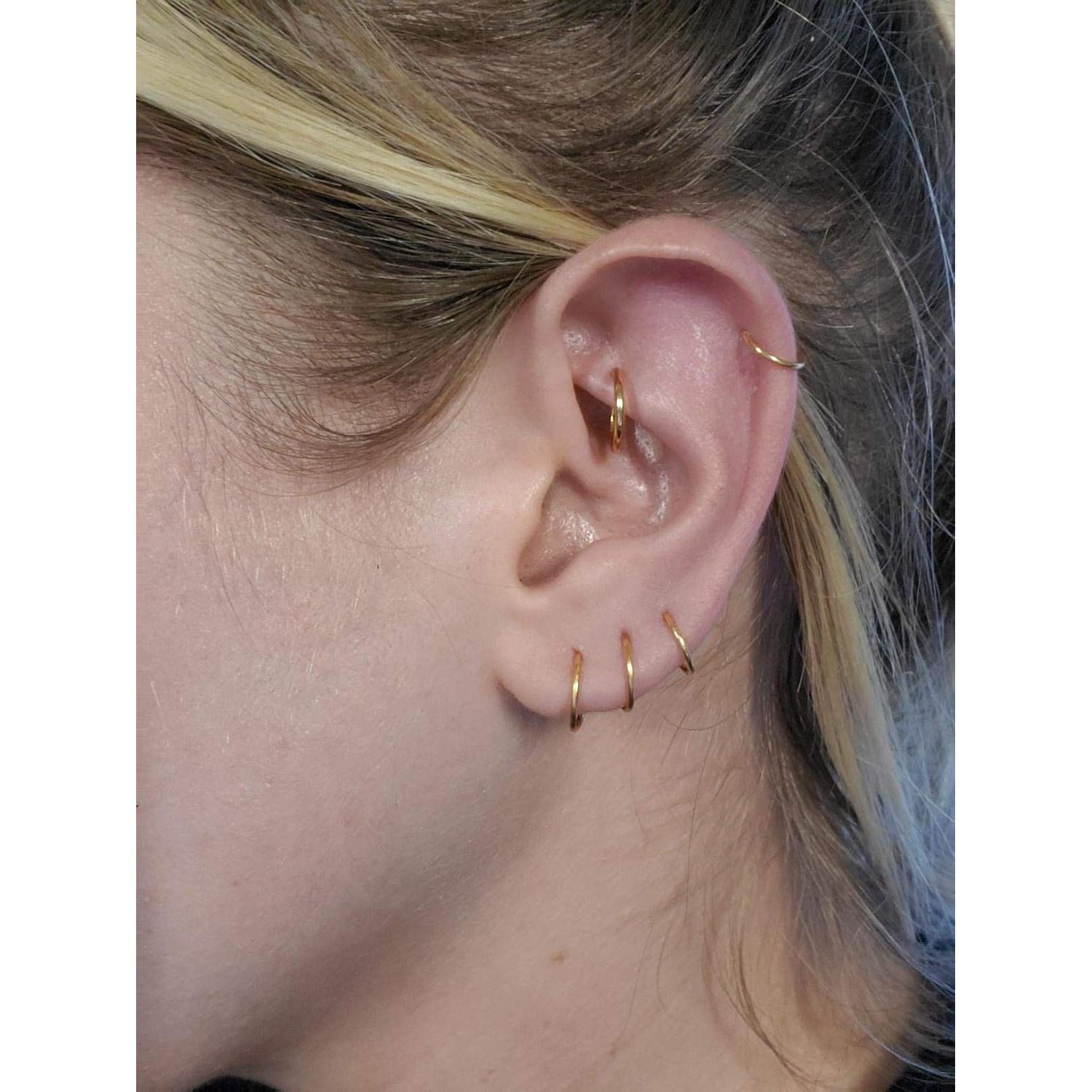 Aros Nasales Hipoalergénicos MODRSA Acero Quirúrgico 8mm 22g