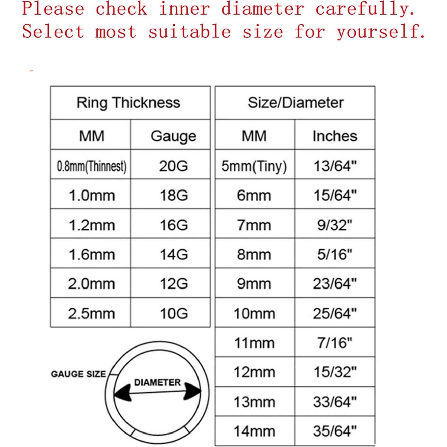 Anillo de nariz sin costura LOVEBODYJEWELRY 316L 20G 8mm Plata