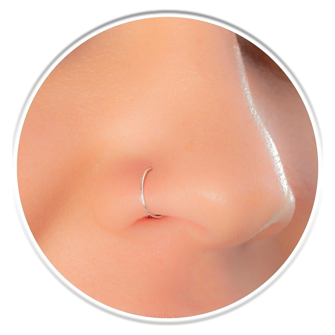 Anillo de Nariz de Plata Esterlina 925 7mm para Mujeres