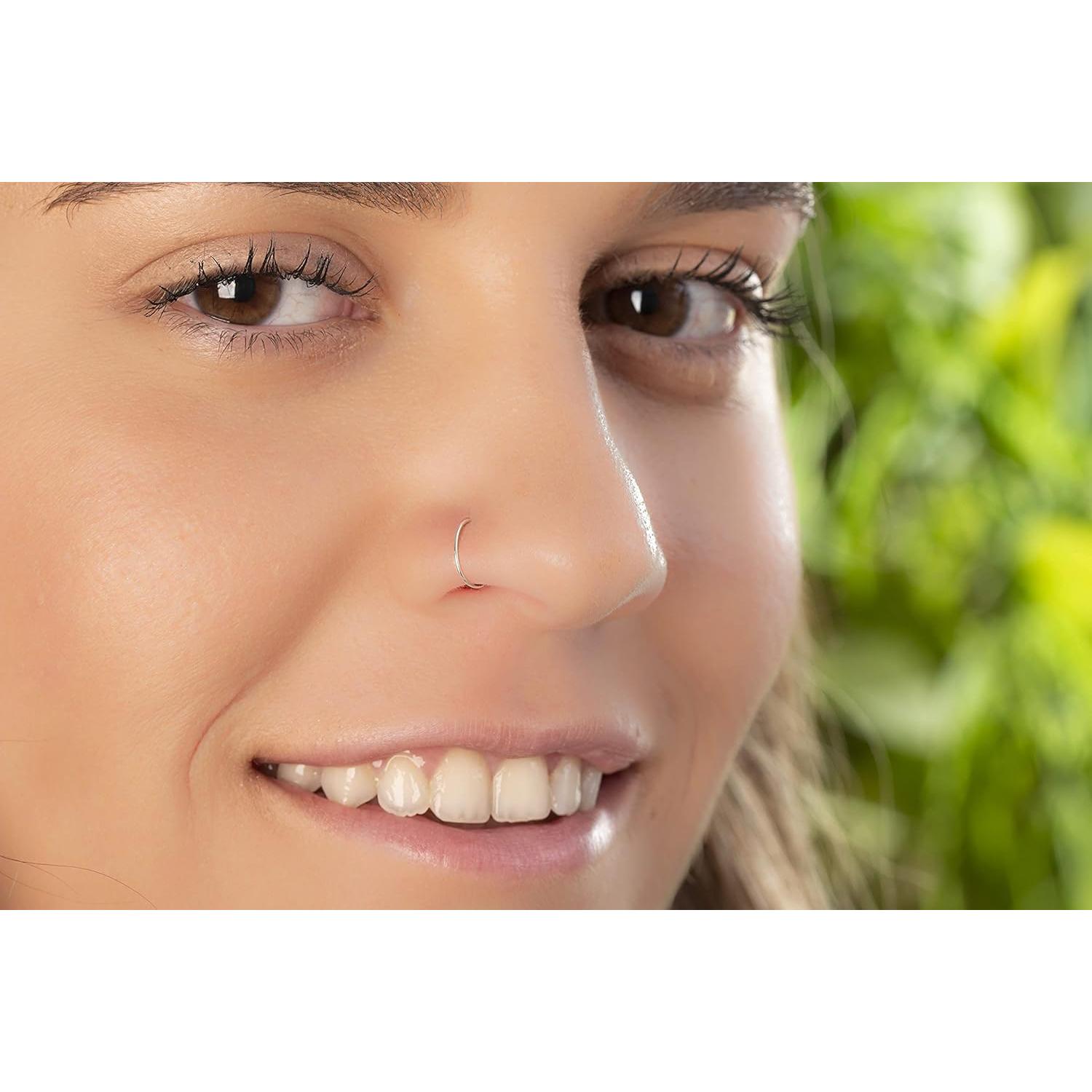 Anillo de Nariz de Plata Esterlina 925 7mm para Mujeres