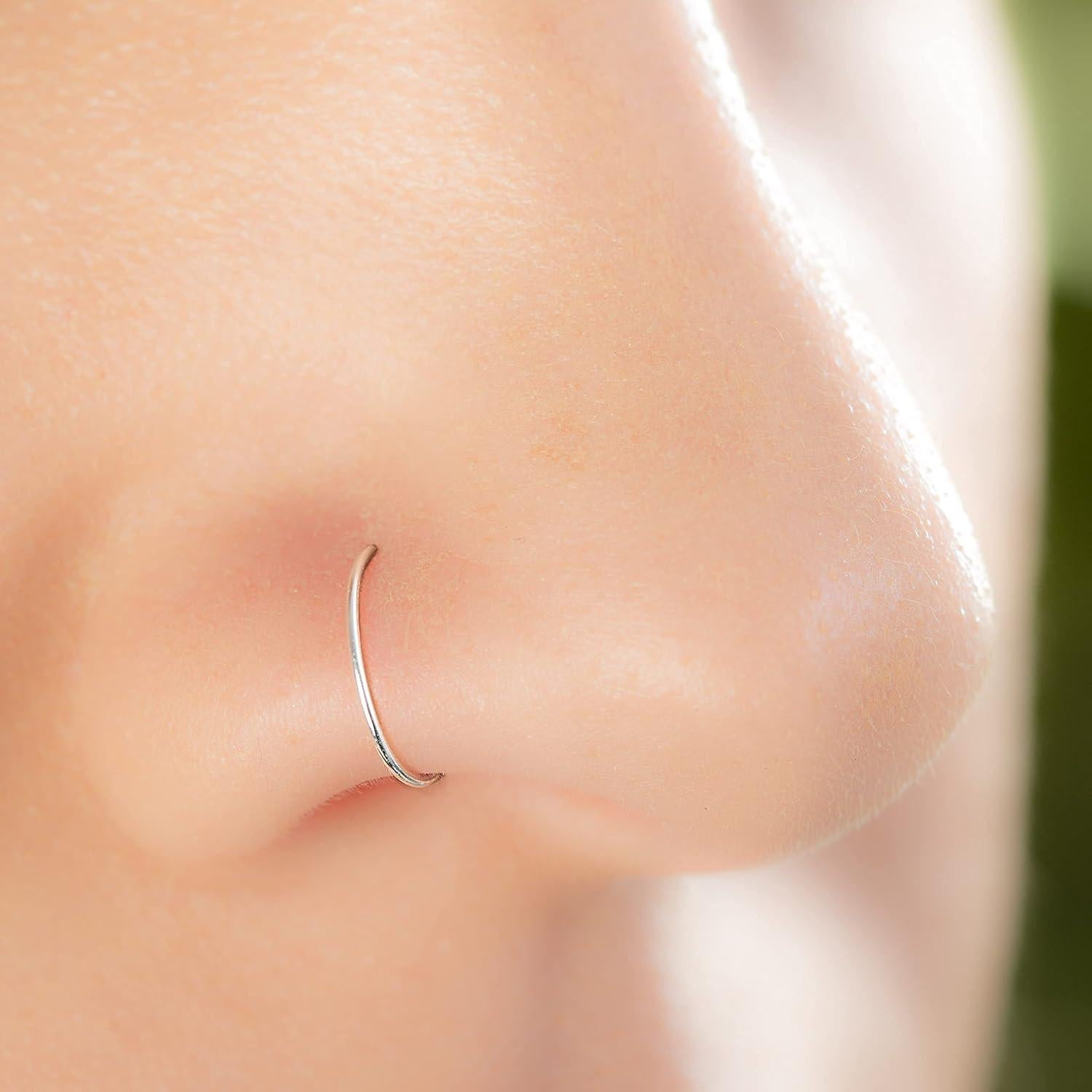 Anillo de Nariz de Plata Esterlina 925 7mm para Mujeres