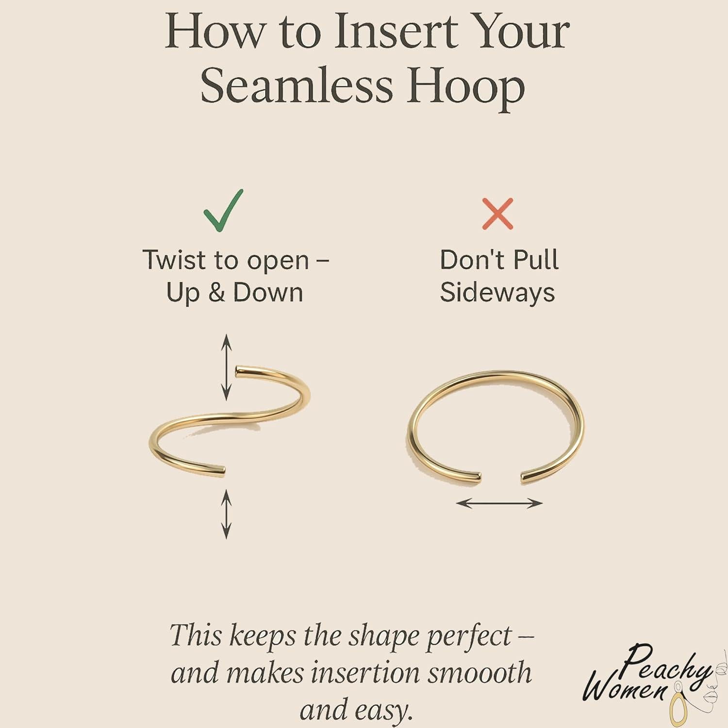 Aro Nasal de Oro 14k 7mm para Mujeres - Joyería Hecha a Mano