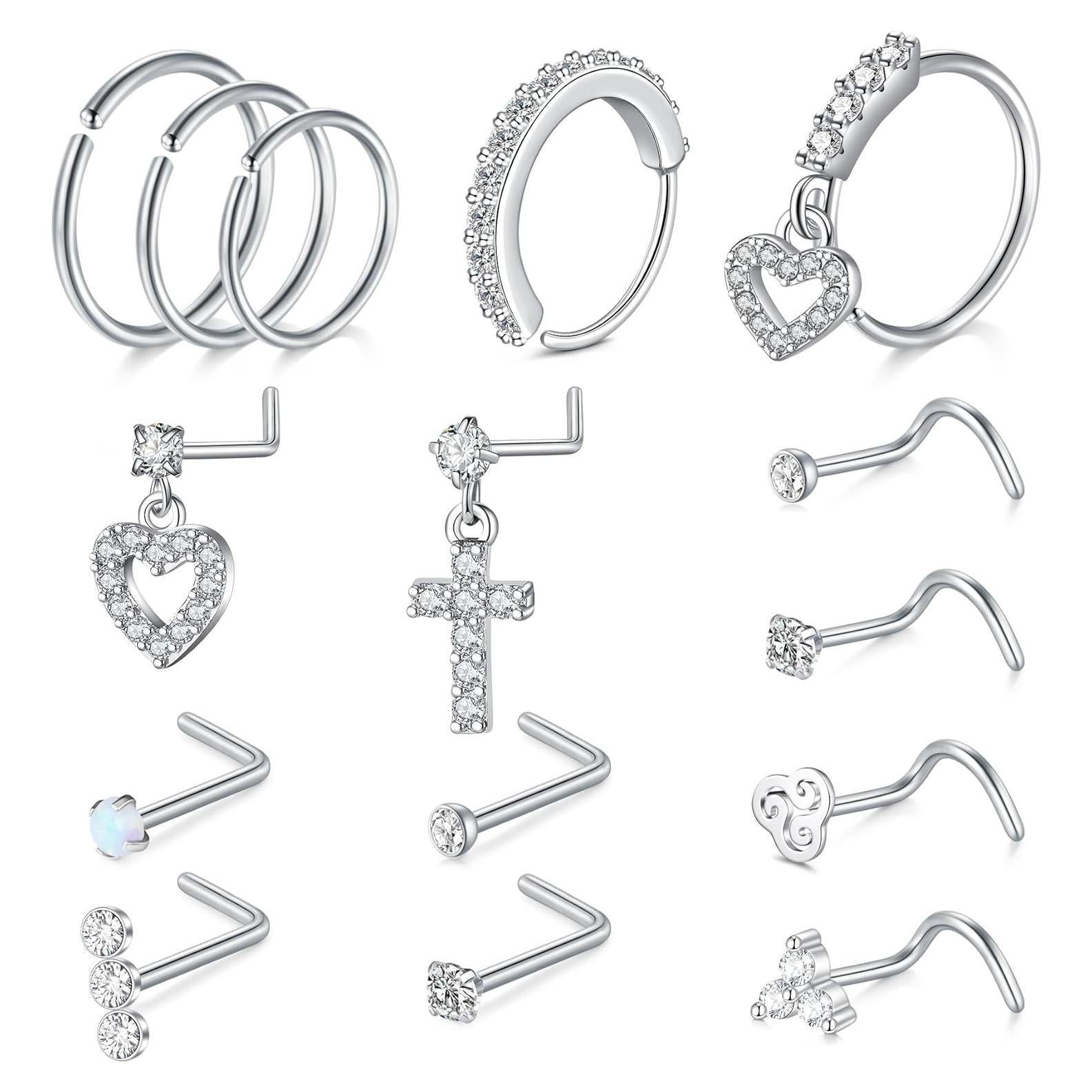 Anillos de Nariz Briana Williams 18G 20G Acero Quirúrgico