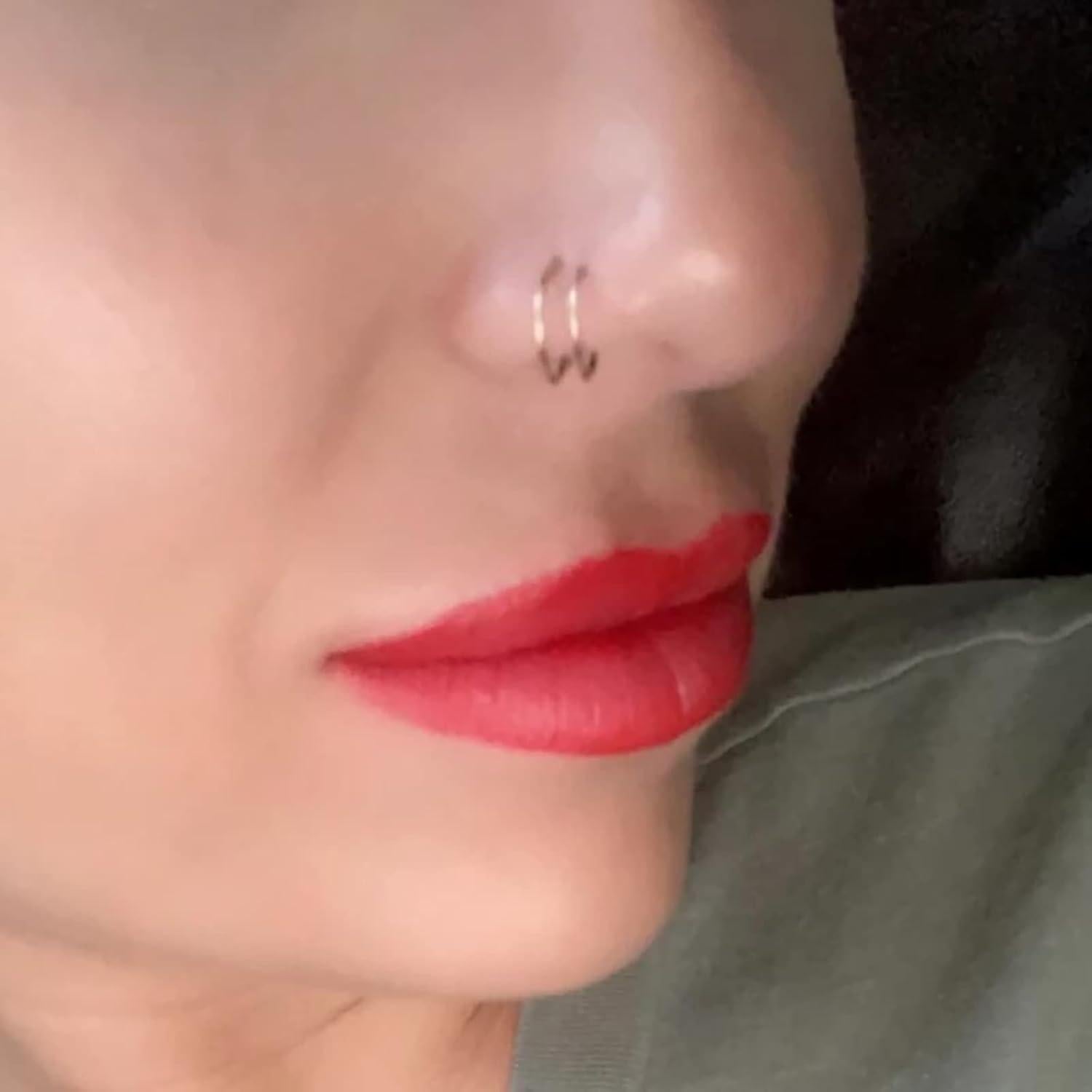 Anillo de Nariz Doble Espiral Acero Inoxidable 8mm Mujeres