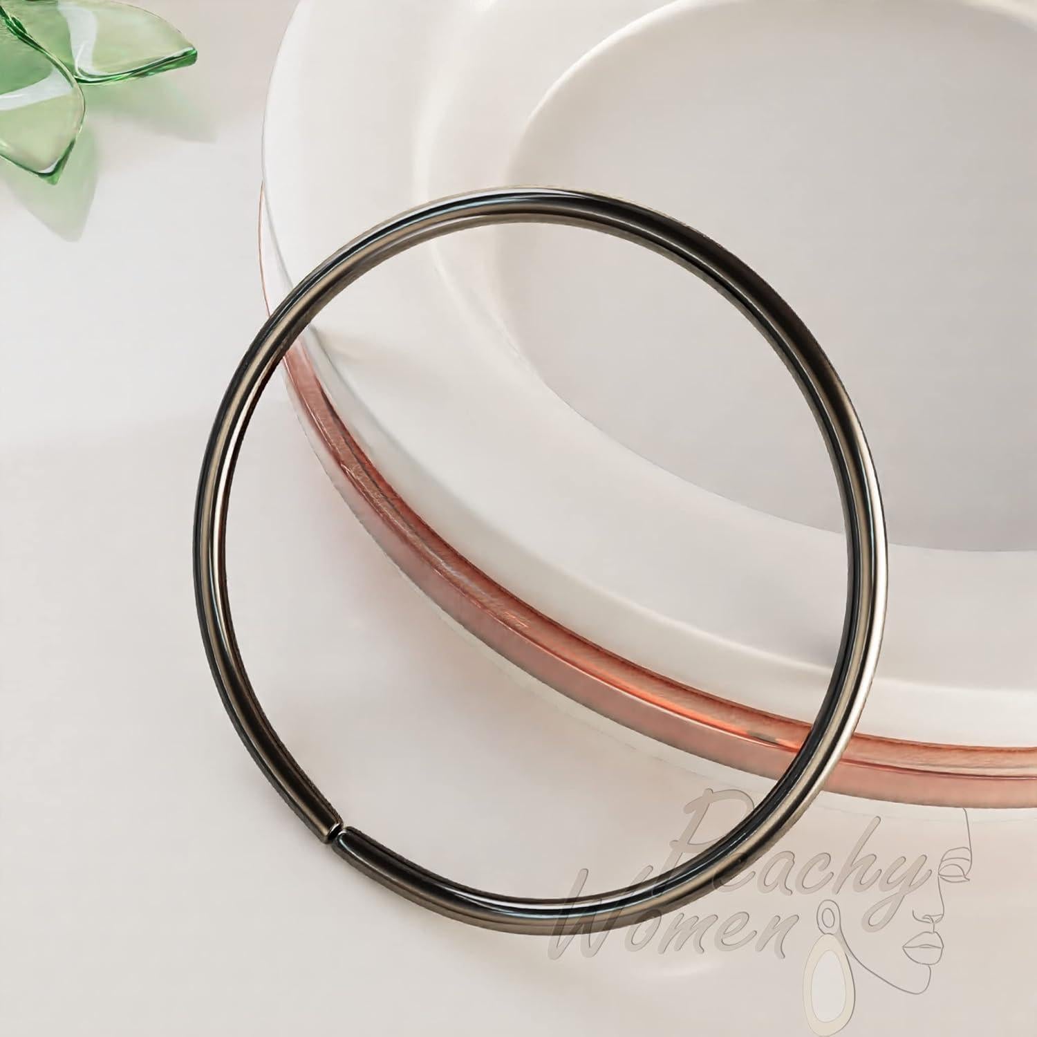 Aro de Nariz Negro 22G - Joyería de Plata Esterlina 925