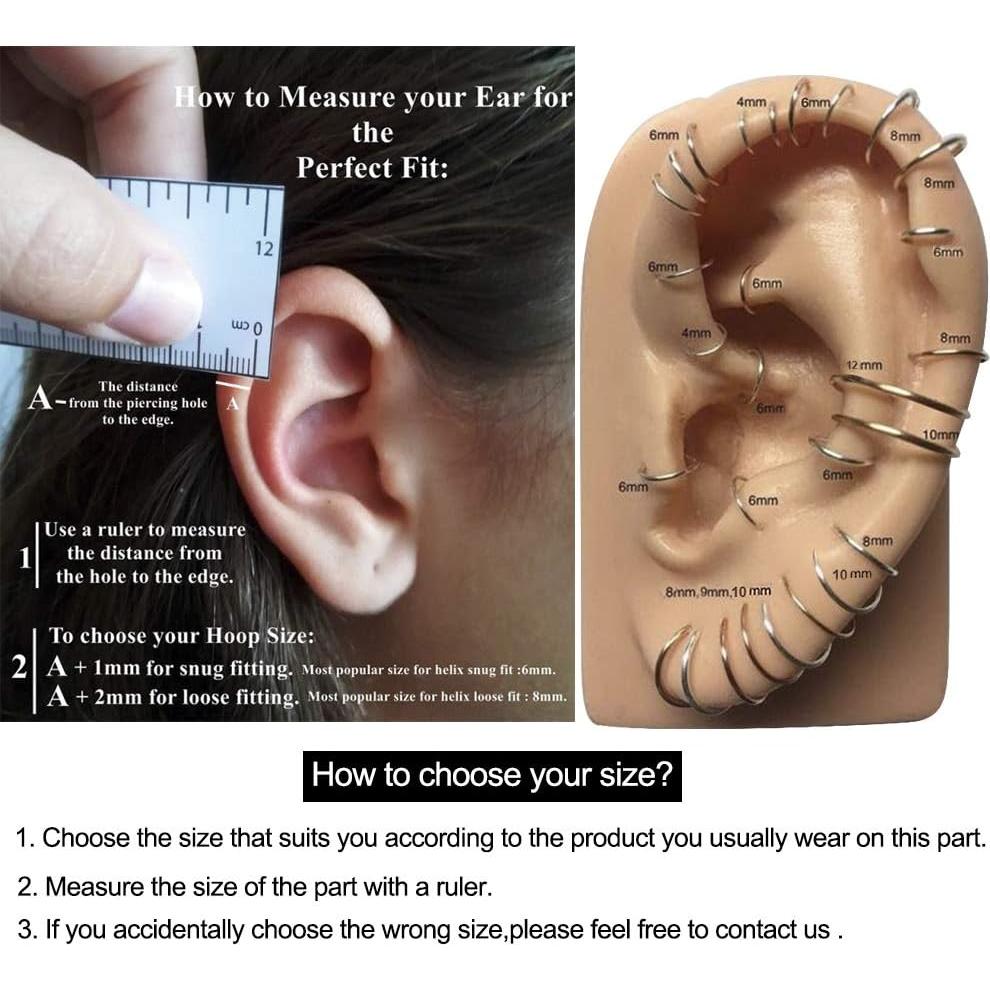 Aro Segmentado OUFER Oro 16G Acero Inoxidable 8mm