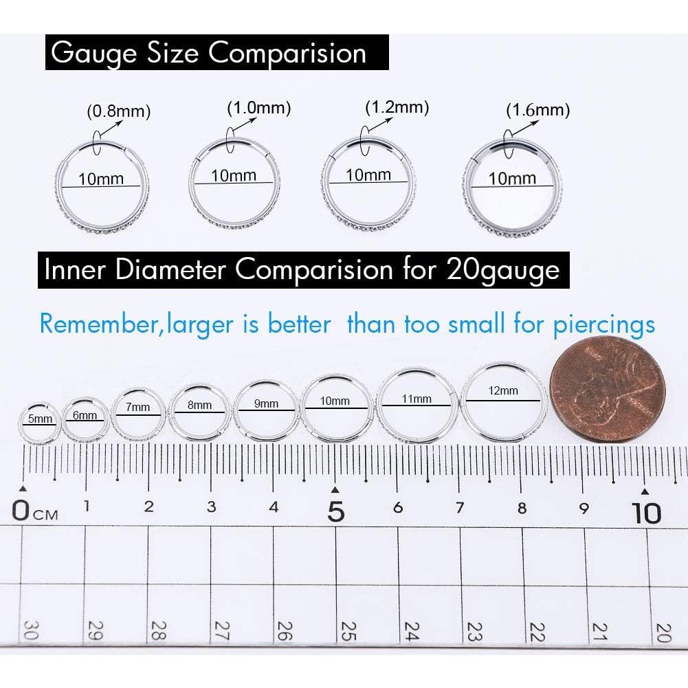 Aro Segmentado OUFER Oro 16G Acero Inoxidable 8mm
