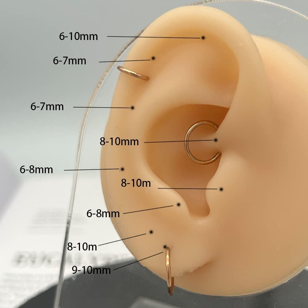 Aro de Nariz KREZIP 20G Acero Inoxidable 316L Hipoalergénico