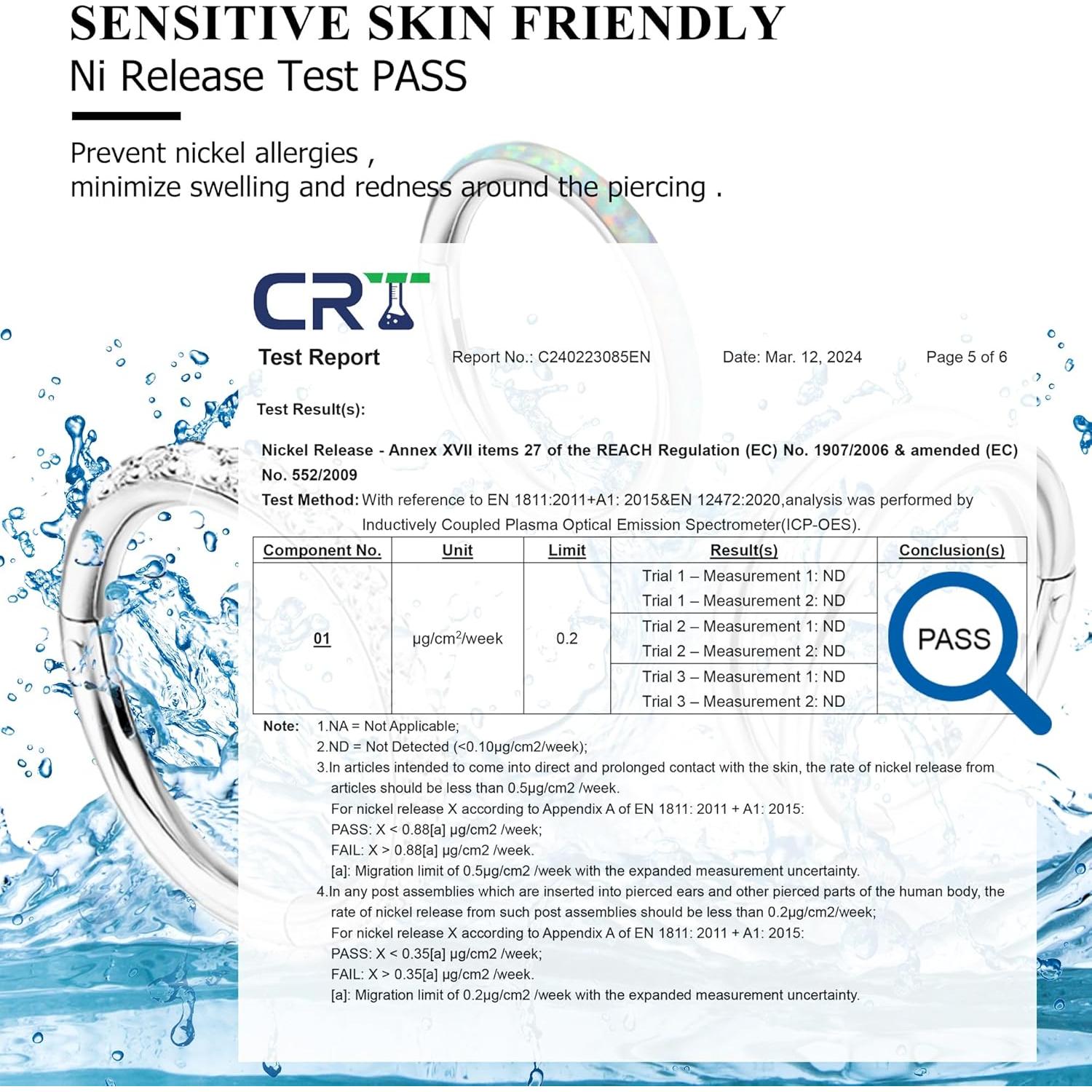 Aros de Nariz Thunaraz 5Pcs Acero Quirúrgico 18G 10mm