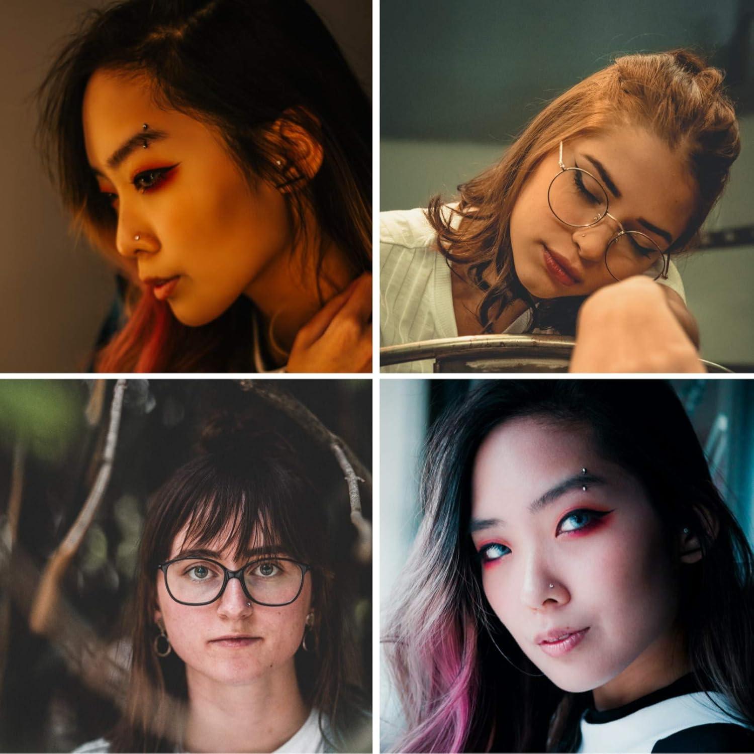 Juego de Anillos de Nariz Hipoalergénicos Acero Inoxidable 7mm