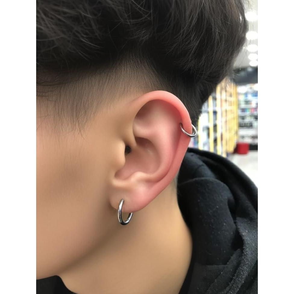 Aros Nasales Hipoalergénicos Acero Quirúrgico 316L 12 Pcs