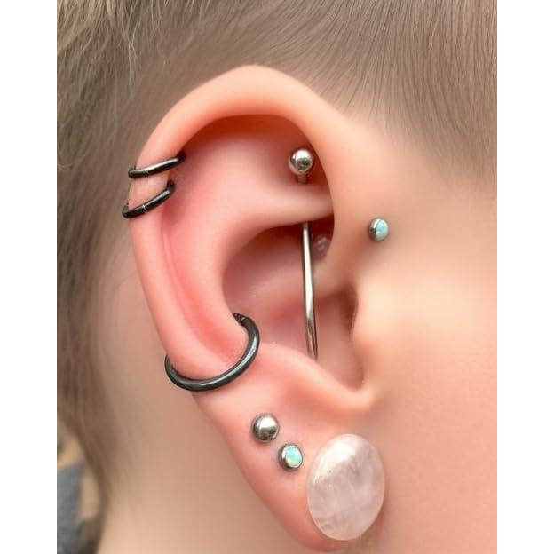 Aros Nasales Hipoalergénicos Acero Quirúrgico 316L 12 Pcs