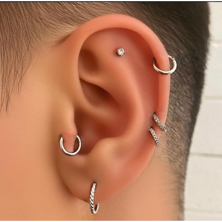 Aros Nasales Hipoalergénicos Acero Quirúrgico 316L 12 Pcs