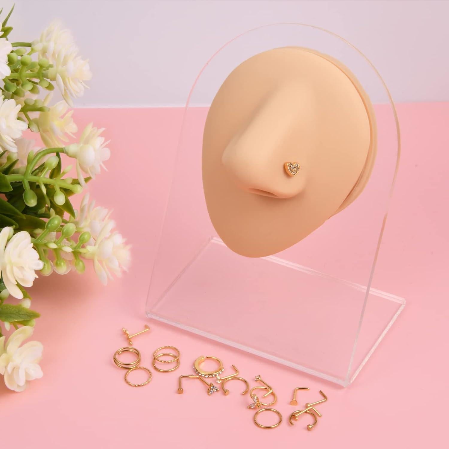 Anillos y Studs para Nariz 20G JFORYOU Acero Quirúrgico 18 Pcs