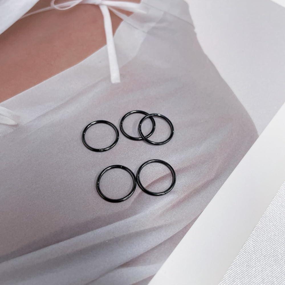 Pendientes de Aro Hipoalergénicos Acero Inoxidable 5Pcs 16G 18G