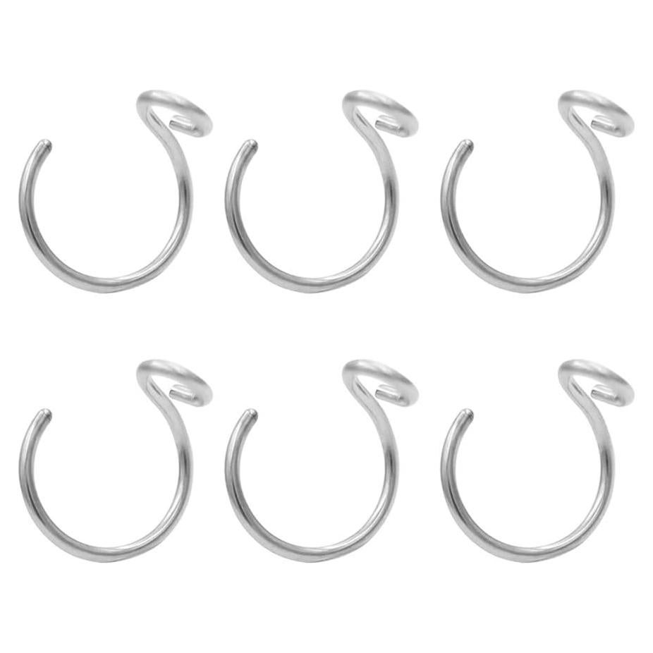 Anillos de Nariz Falsos 6pcs 20G Acero Inoxidable 8mm