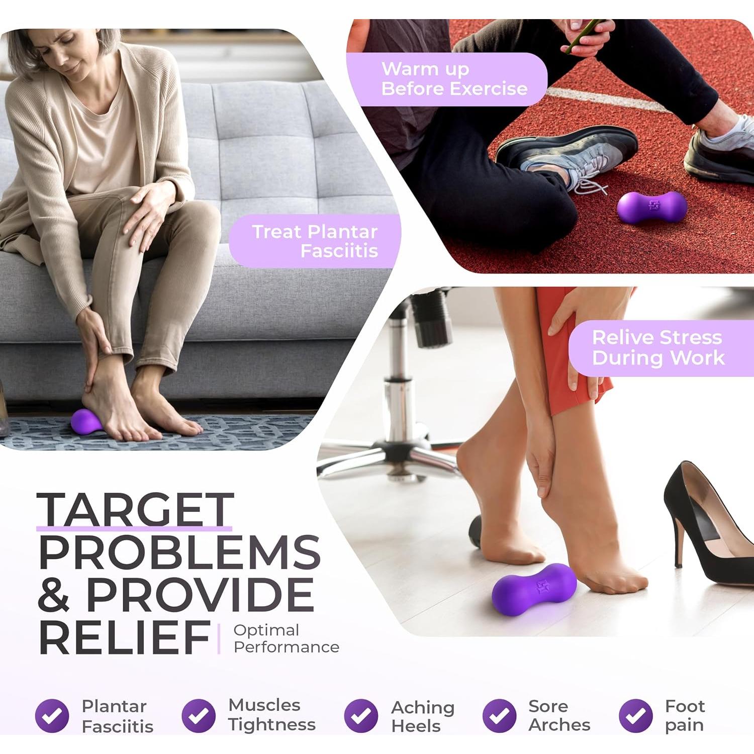 Rodillo de Masaje para Pies GROUND FORCE - Alivio Fasciitis 10cm