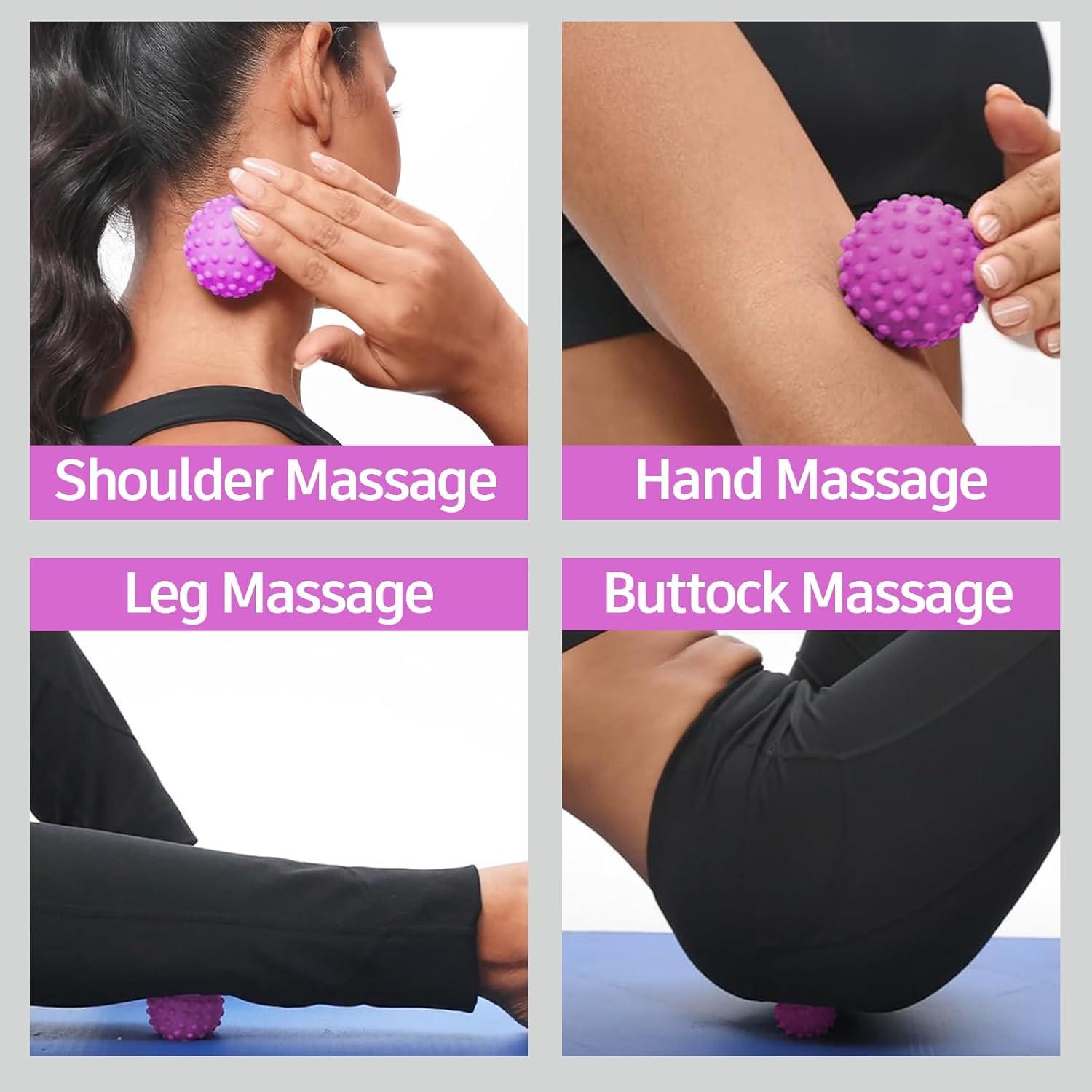 Pelota de Fascia New Guider 5cm para Masaje Muscular Púrpura