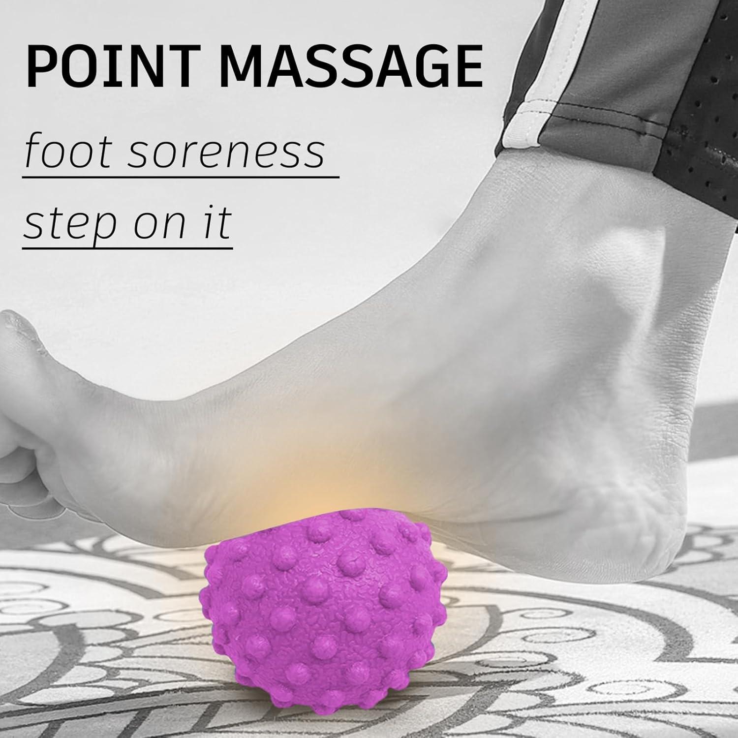 Pelota de Fascia New Guider 5cm para Masaje Muscular Púrpura