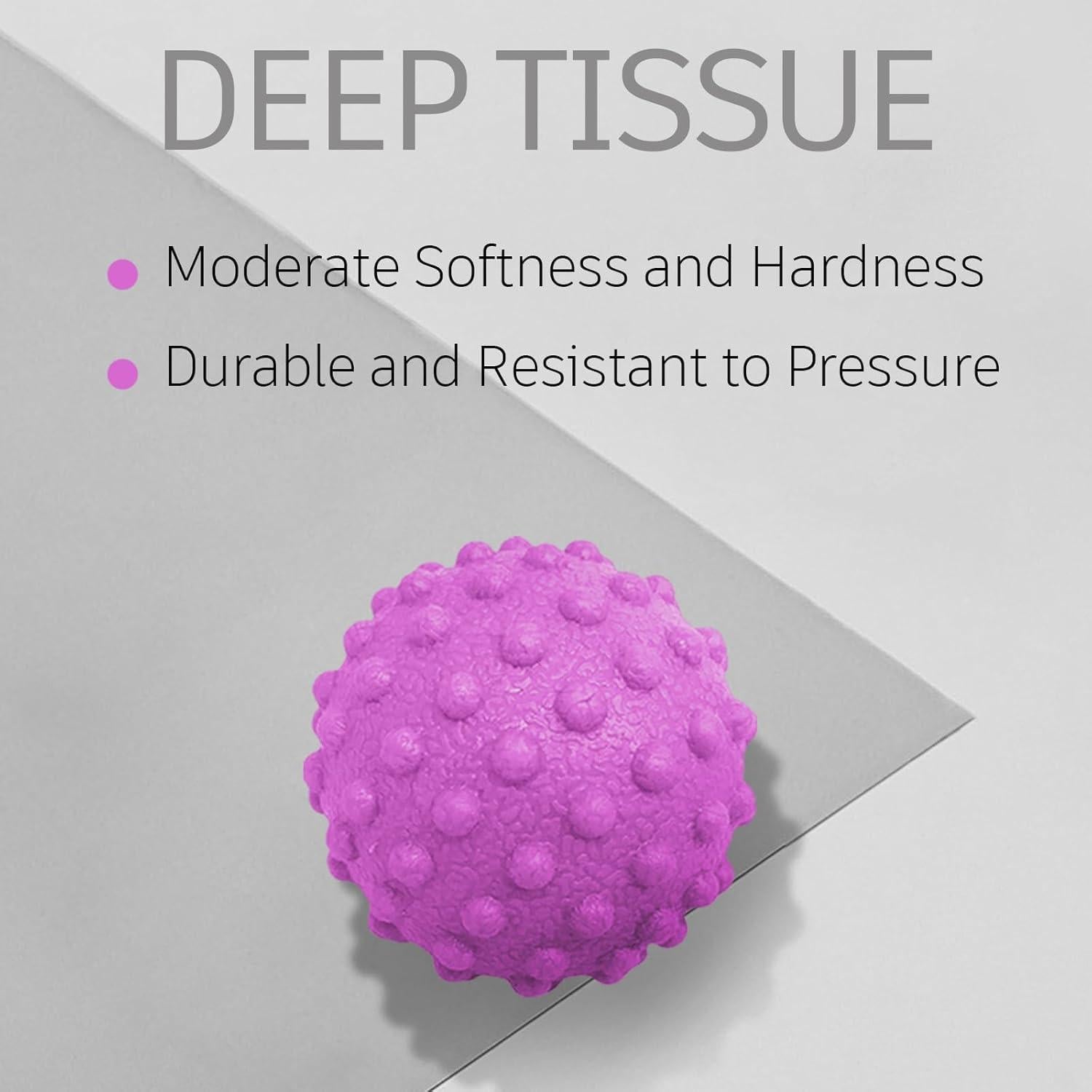 Pelota de Fascia New Guider 5cm para Masaje Muscular Púrpura