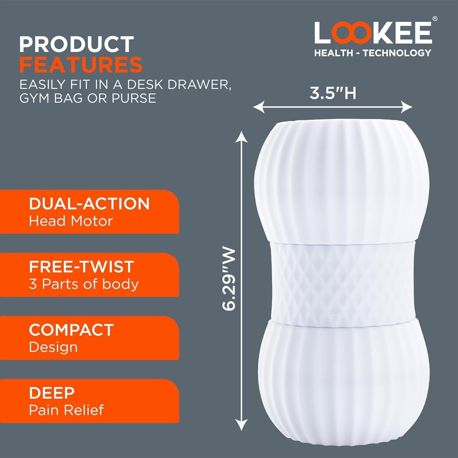 Rodillo de Masaje Vibrante LOOKEE A10 para Fascitis Plantar