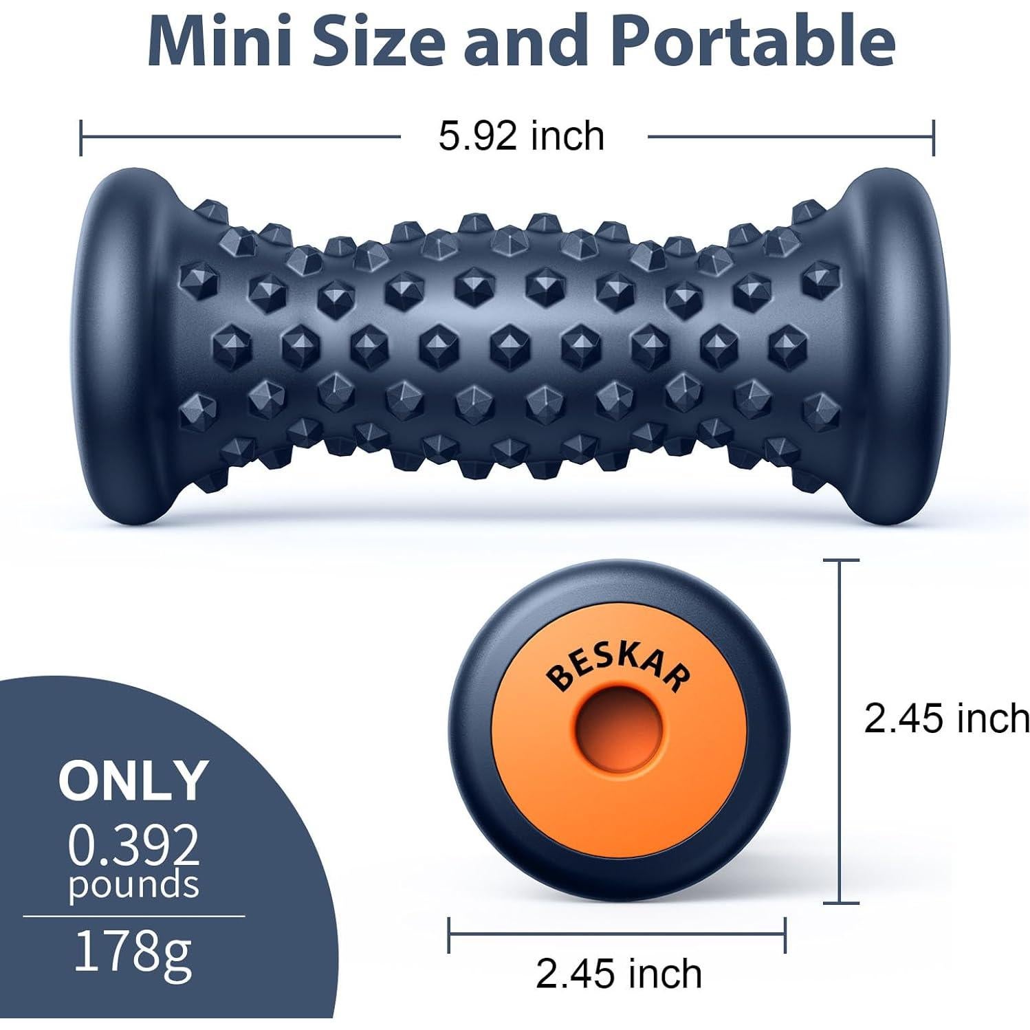 Rodillo de Masaje para Pies BESKAR FR-200 Alivio Fascitis Plantar