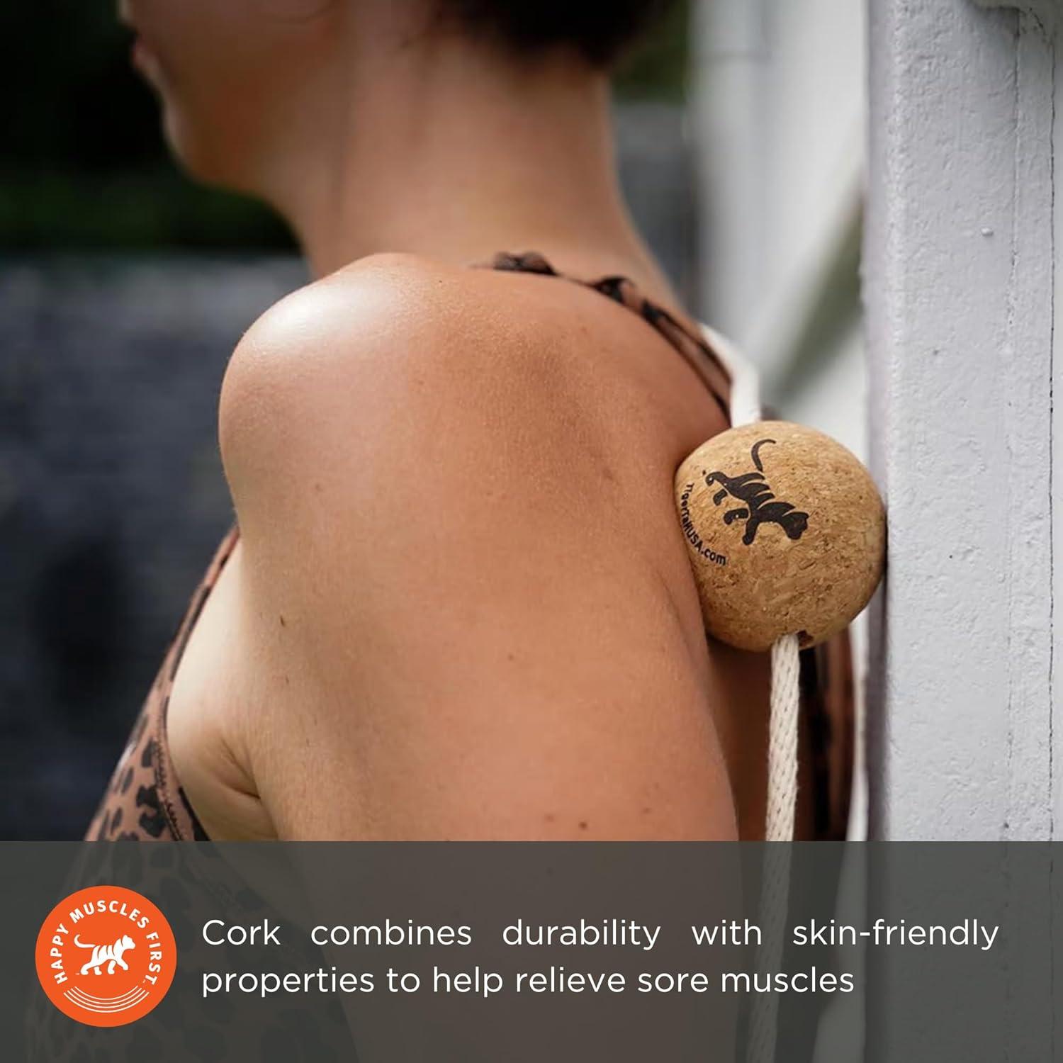 Pelota de Masaje Tiger Tail ReGreen 6.6 cm en Cuerda de Corcho