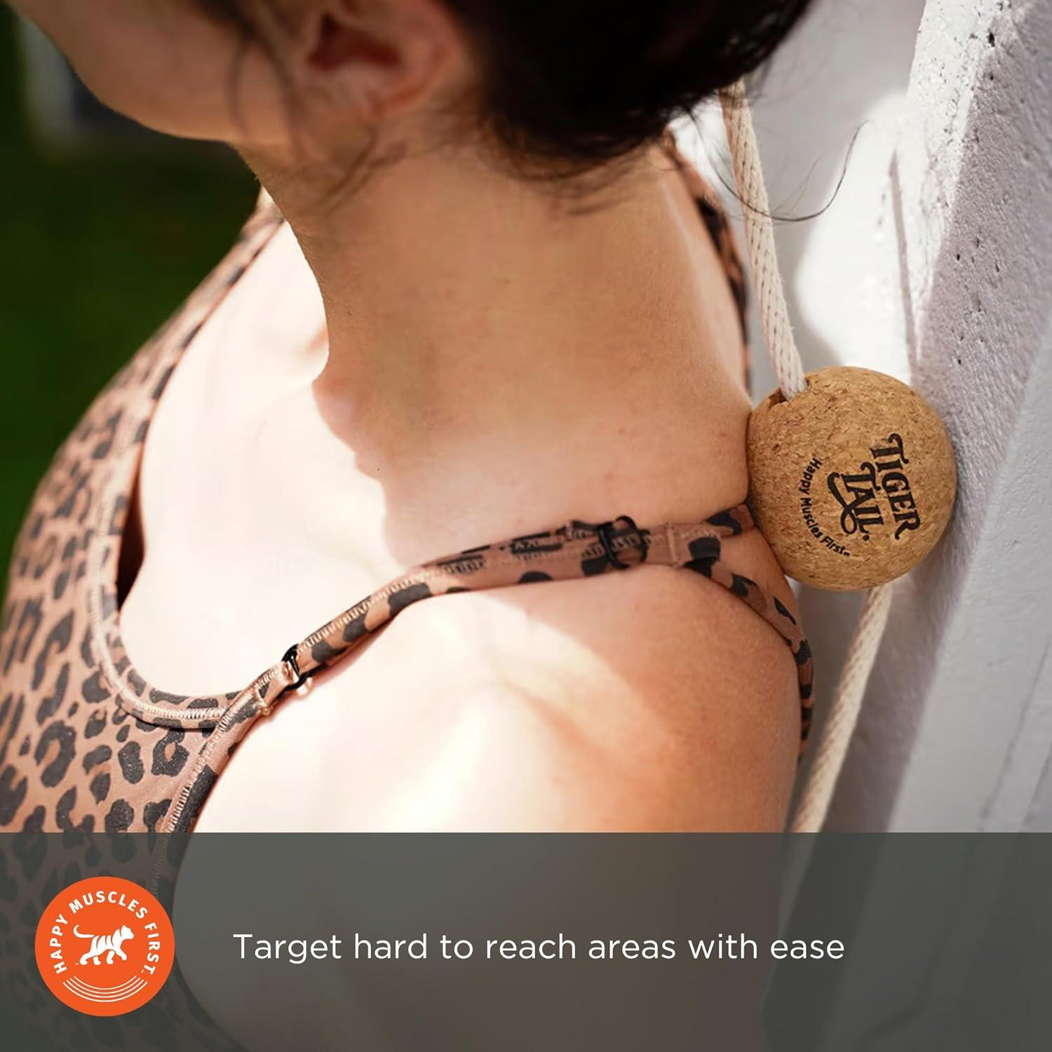 Pelota de Masaje Tiger Tail ReGreen 6.6 cm en Cuerda de Corcho