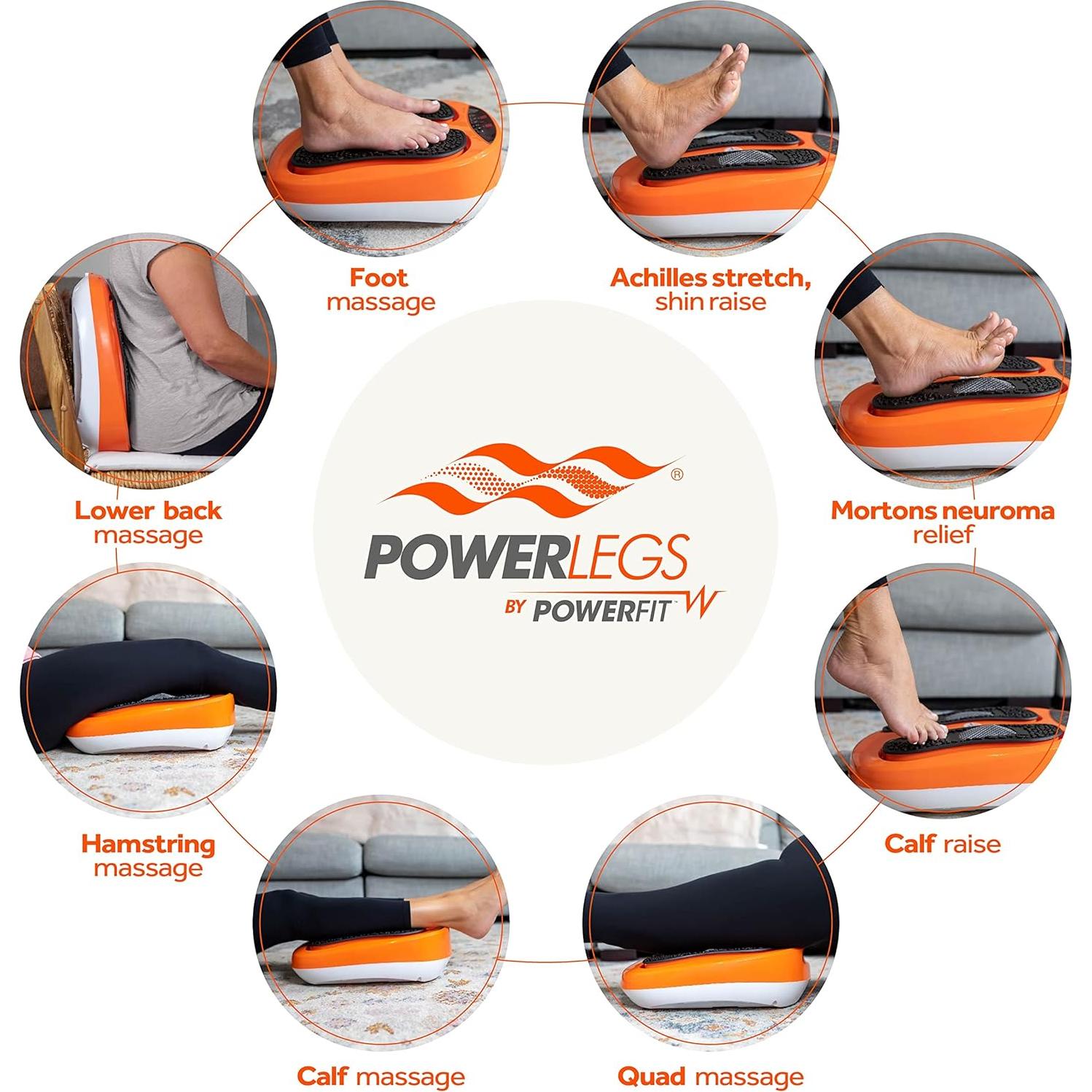 Masajeador de Pies Eléctrico Powerfit ETF002M-O con Control Remoto