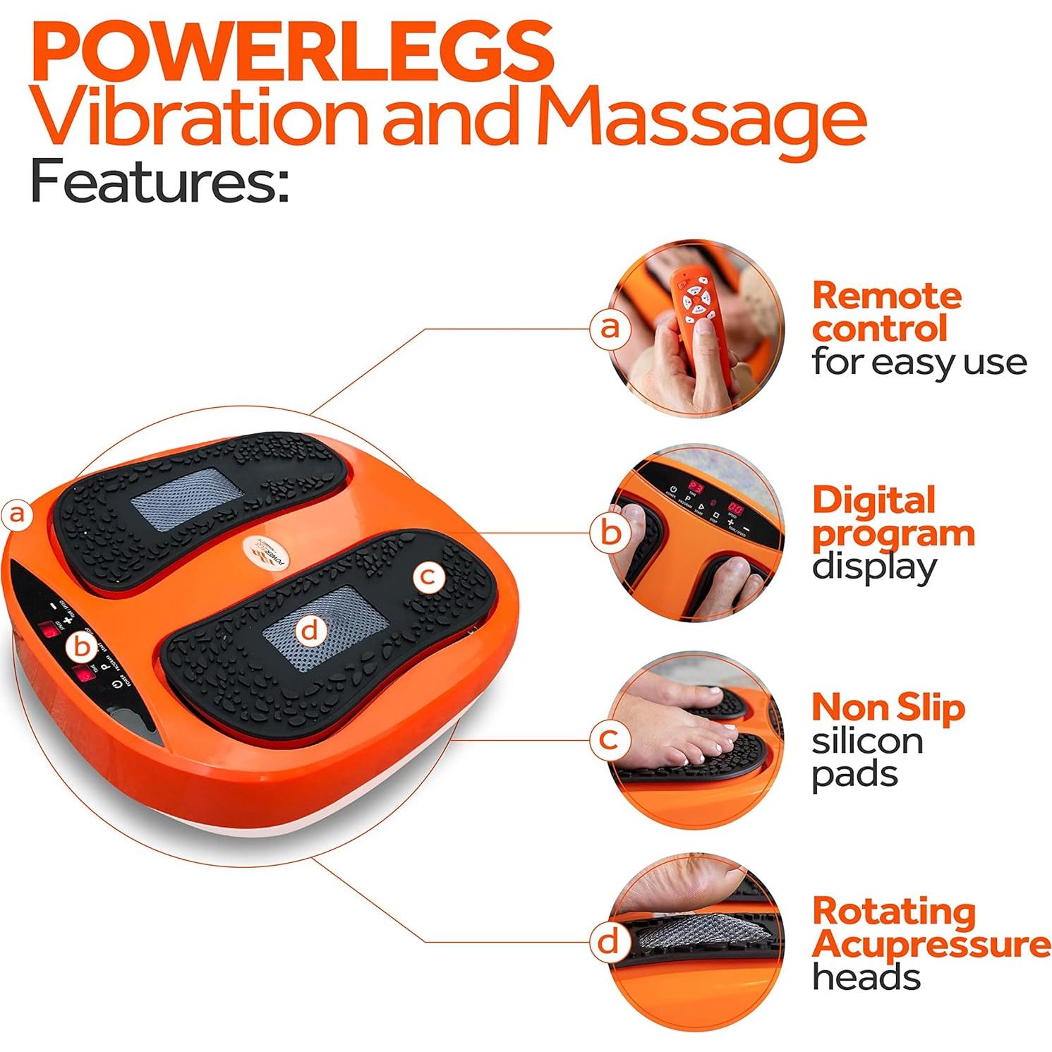 Masajeador de Pies Eléctrico Powerfit ETF002M-O con Control Remoto