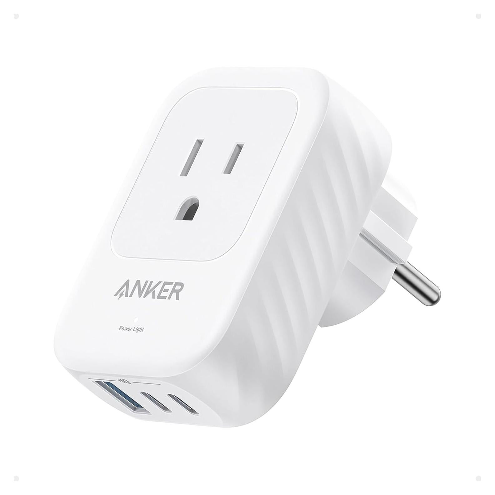 Adaptador de Enchufe de Viaje Anker A92A2, 5-en-1, 15W USB-C