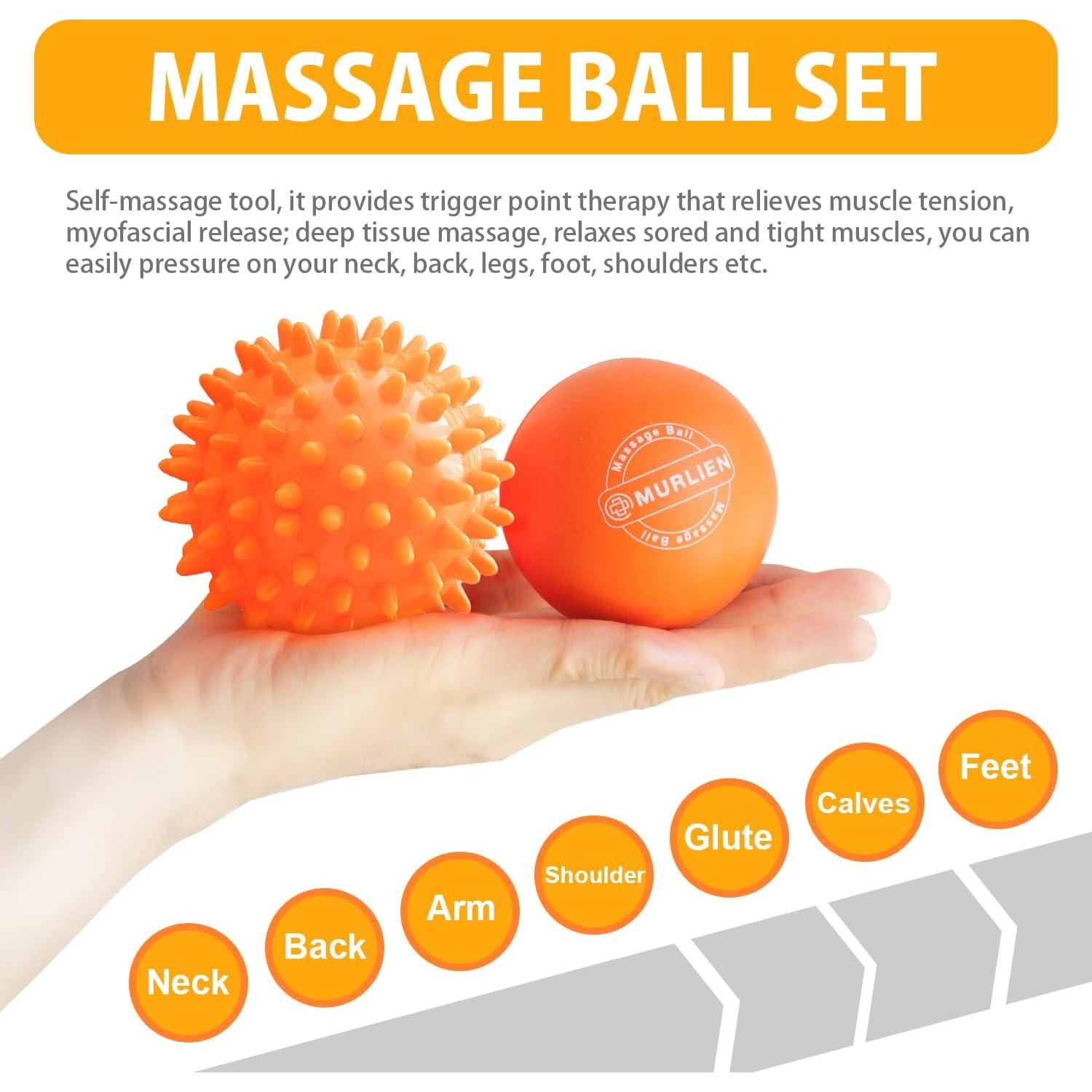 Juego de Pelotas de Masaje MURLIEN - Alivio Muscular Naranja