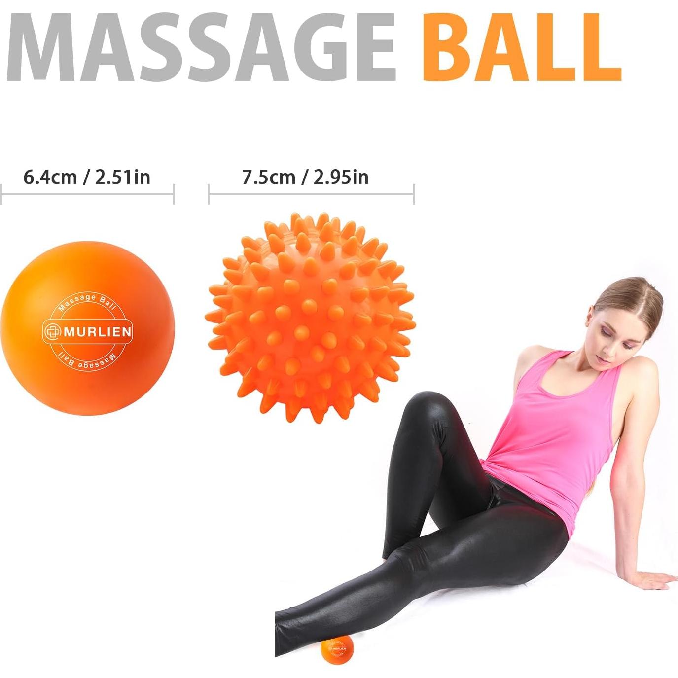 Juego de Pelotas de Masaje MURLIEN - Alivio Muscular Naranja