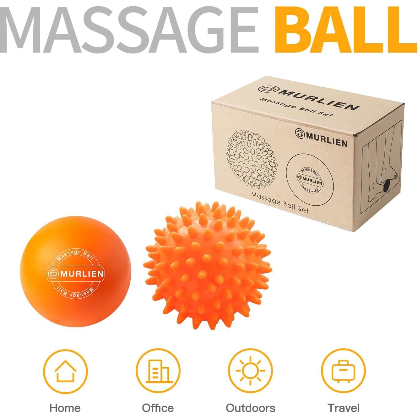Juego de Pelotas de Masaje MURLIEN - Alivio Muscular Naranja