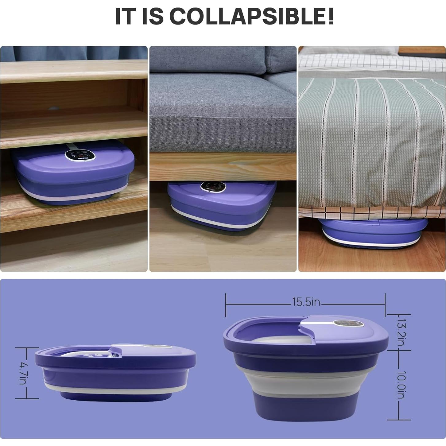 Bañera de pies colapsable HOSPAN FS02A con masaje y calor