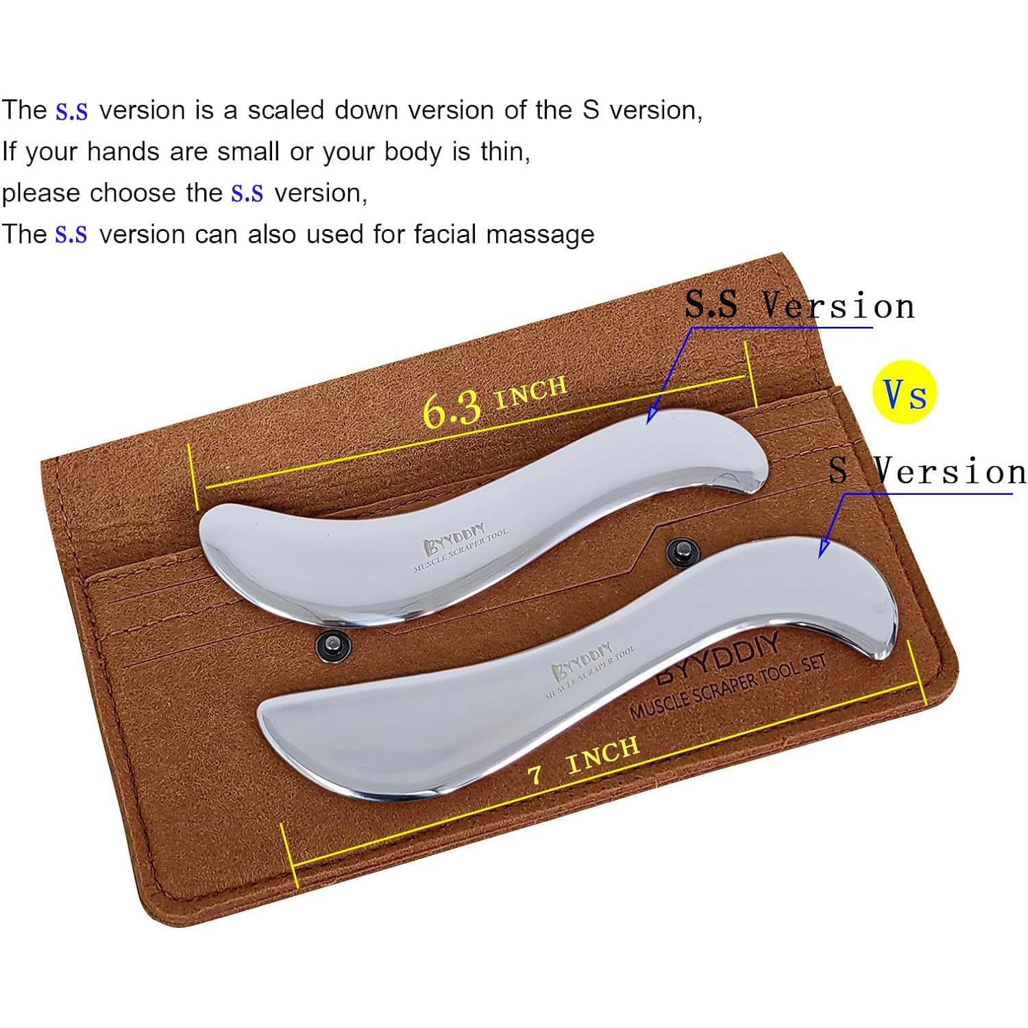 Raspador de Masaje Guasha BYYDDIY Acero Inoxidable 18cm