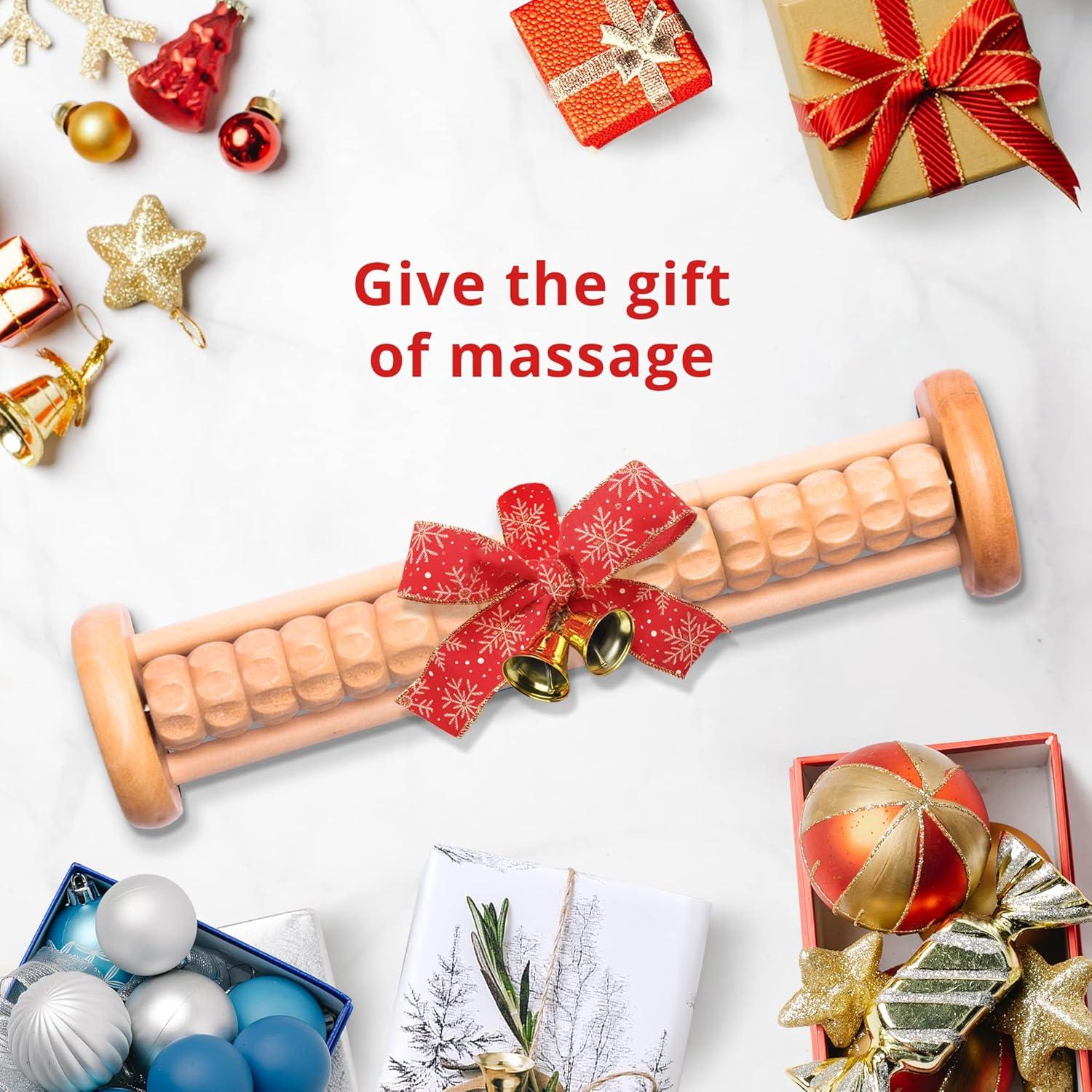 Masajeador de pies TheraFlow de madera para fascitis plantar