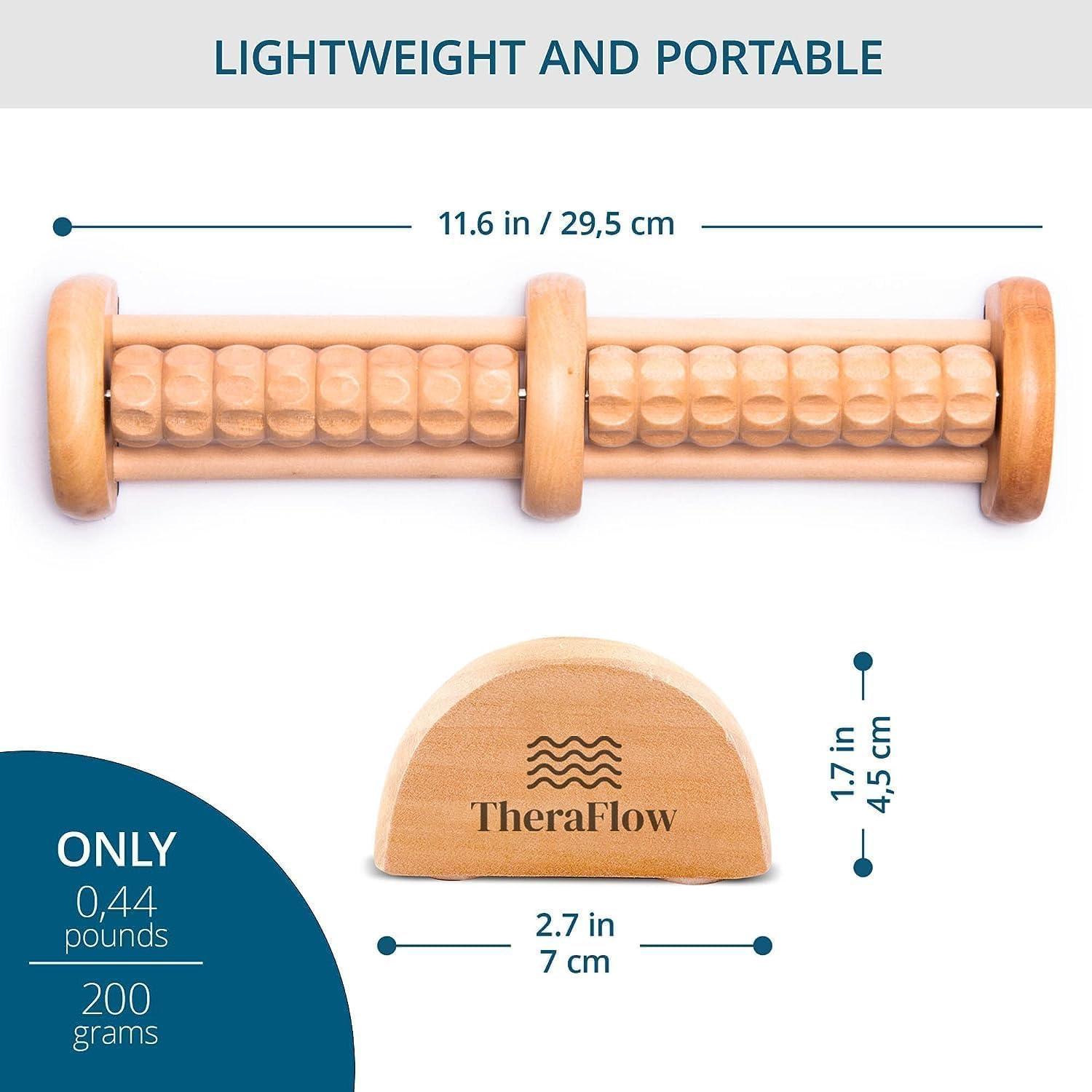 Masajeador de pies TheraFlow de madera para fascitis plantar