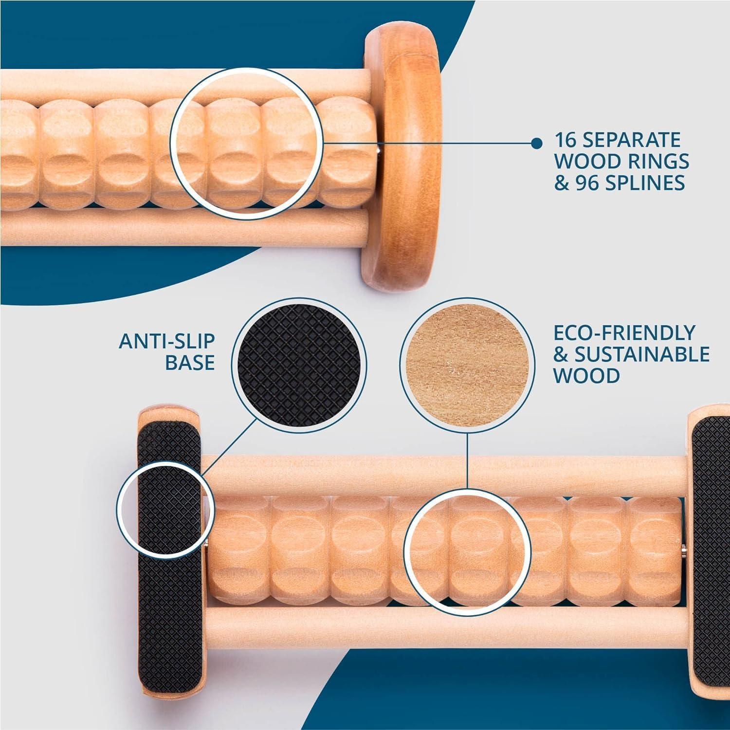 Masajeador de pies TheraFlow de madera para fascitis plantar