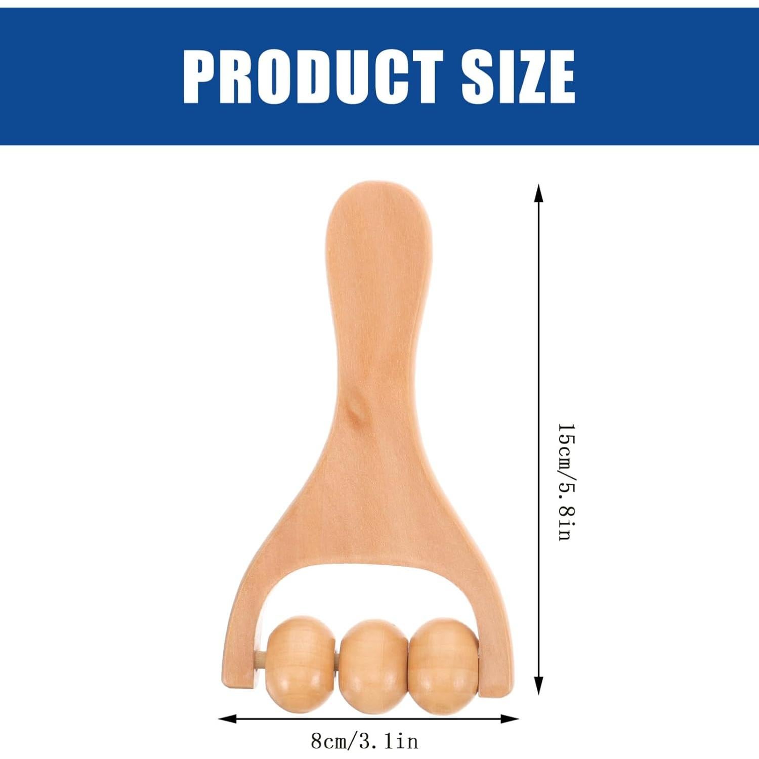 Rodillo de Masaje de Madera Gatuida 2 Piezas Alivio Muscular