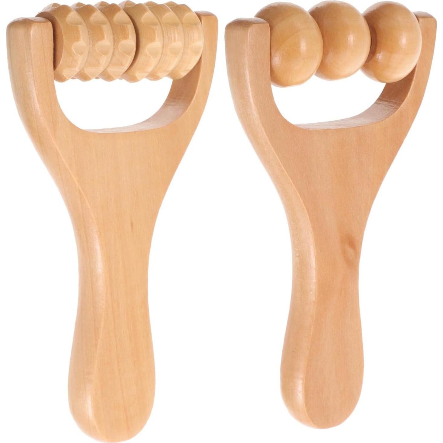 Rodillo de Masaje de Madera Gatuida 2 Piezas Alivio Muscular