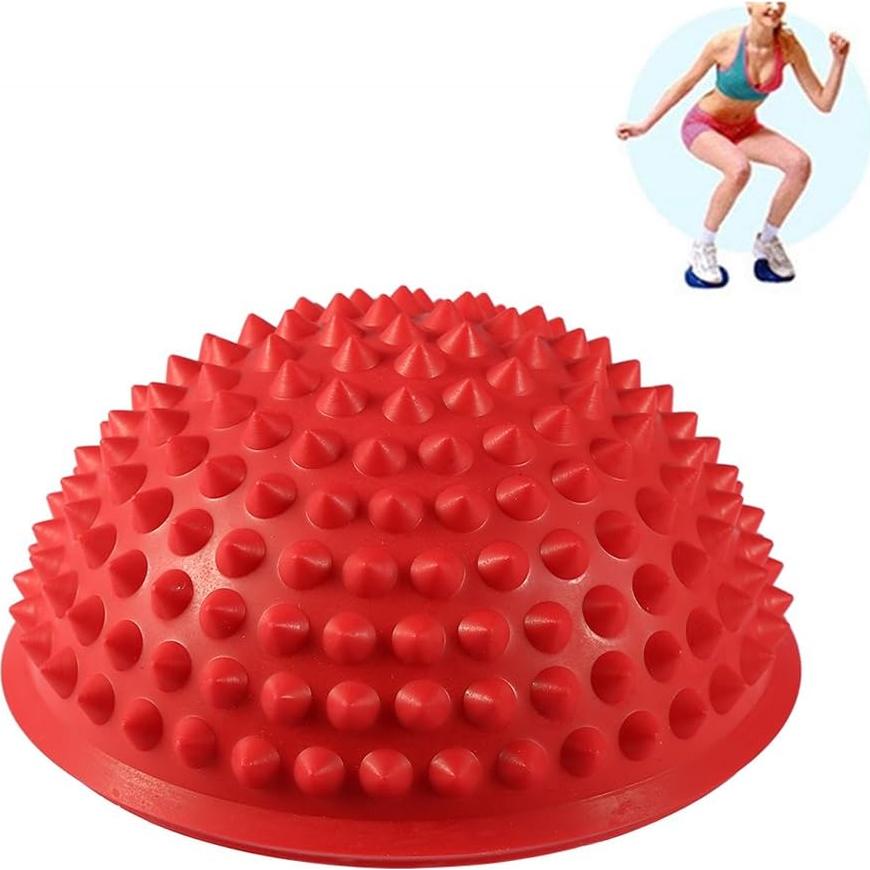 Media Bola de Masaje Brrnoo PVC 16cm para Yoga y Equilibrio