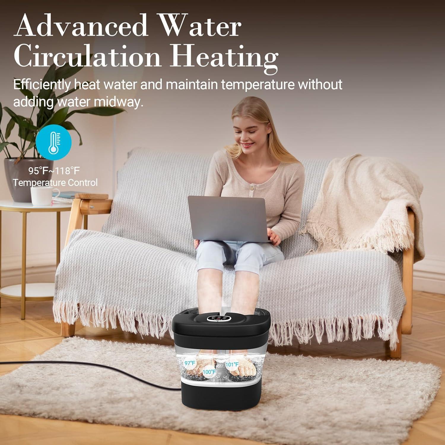 Masajeador de pies CuPiLo 2025 con calor y control remoto