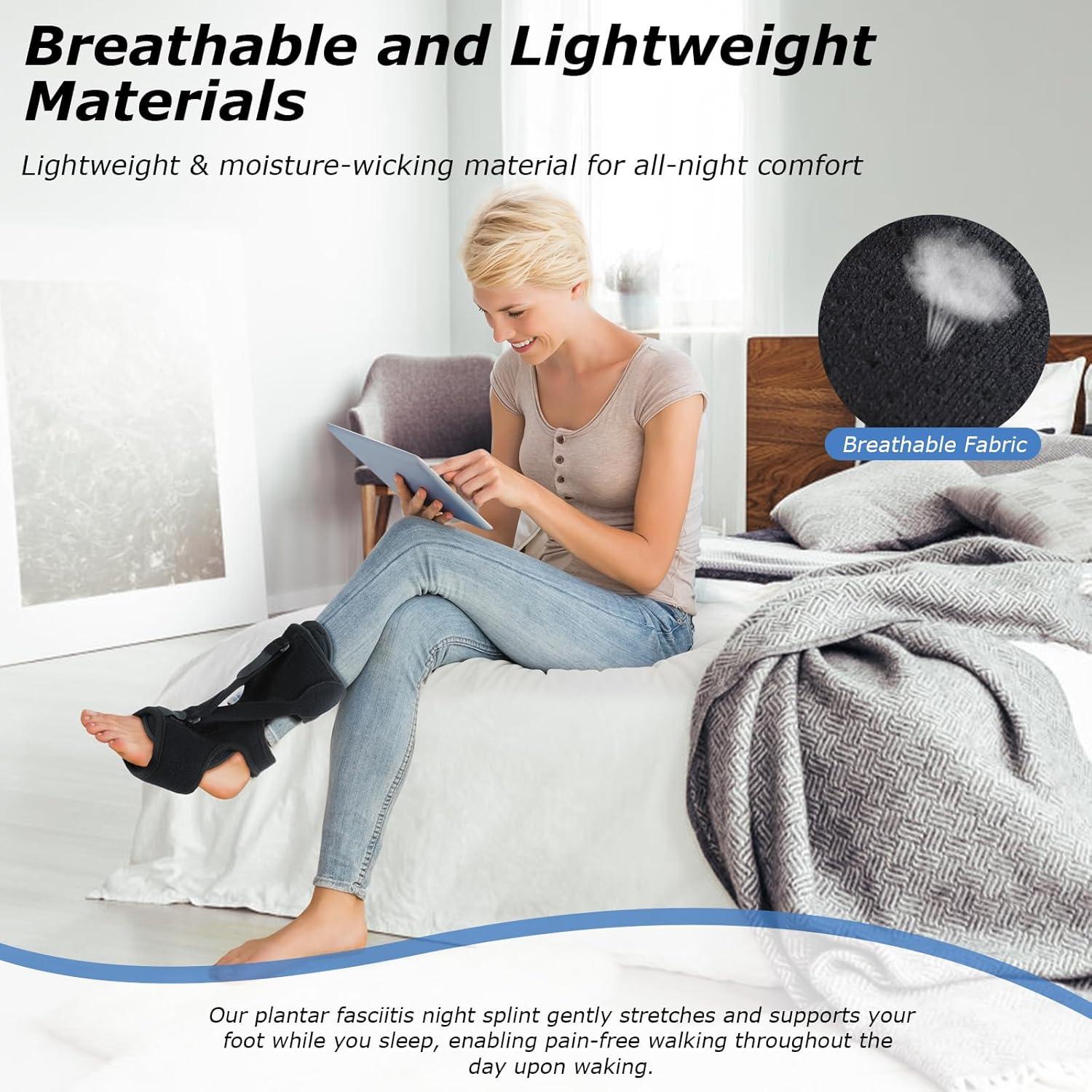 Férula Nocturna MOCCOOL para Fascitis Plantar con Pelota de Masaje