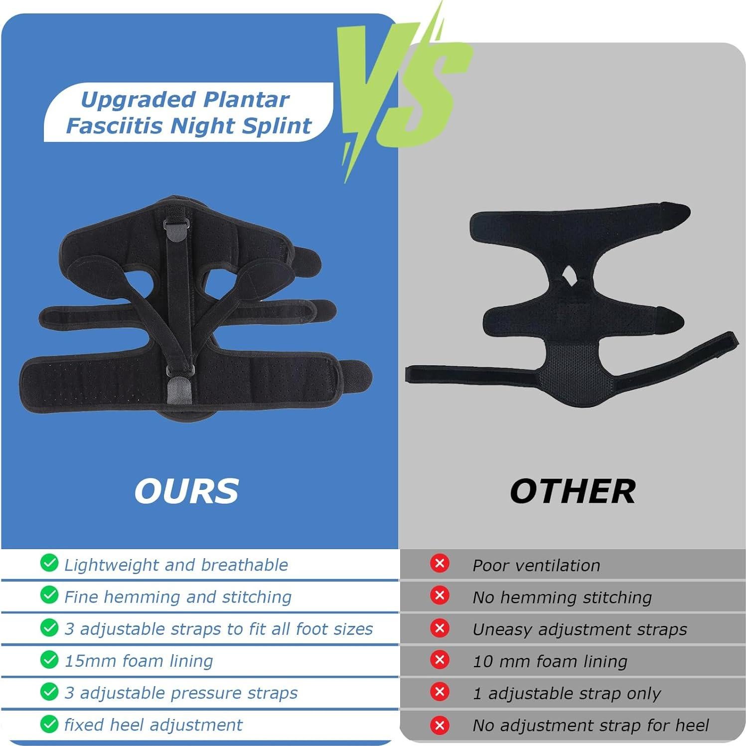 Férula Nocturna MOCCOOL para Fascitis Plantar con Pelota de Masaje