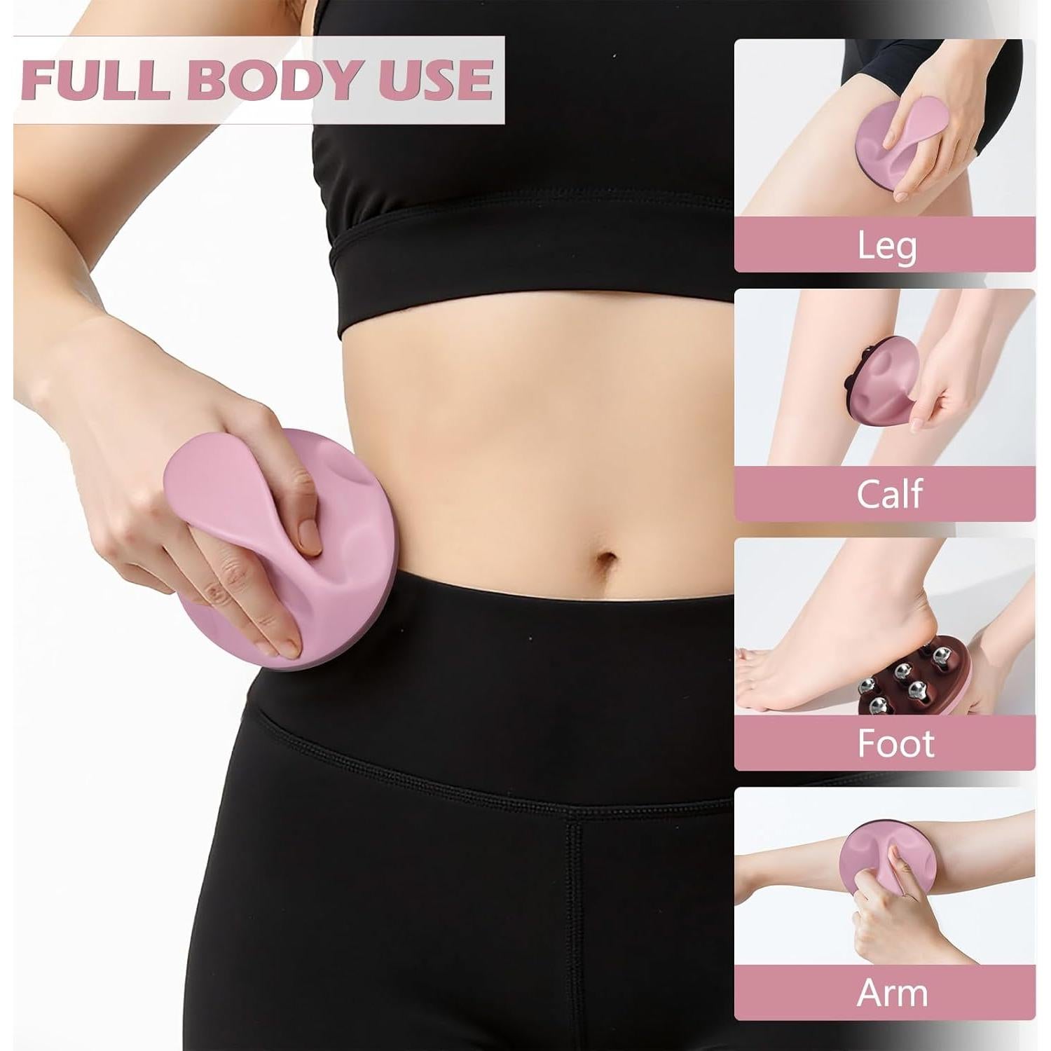 Rodillo de Masaje Linfático Rosa iunxkmi - Drenaje y Celulitis