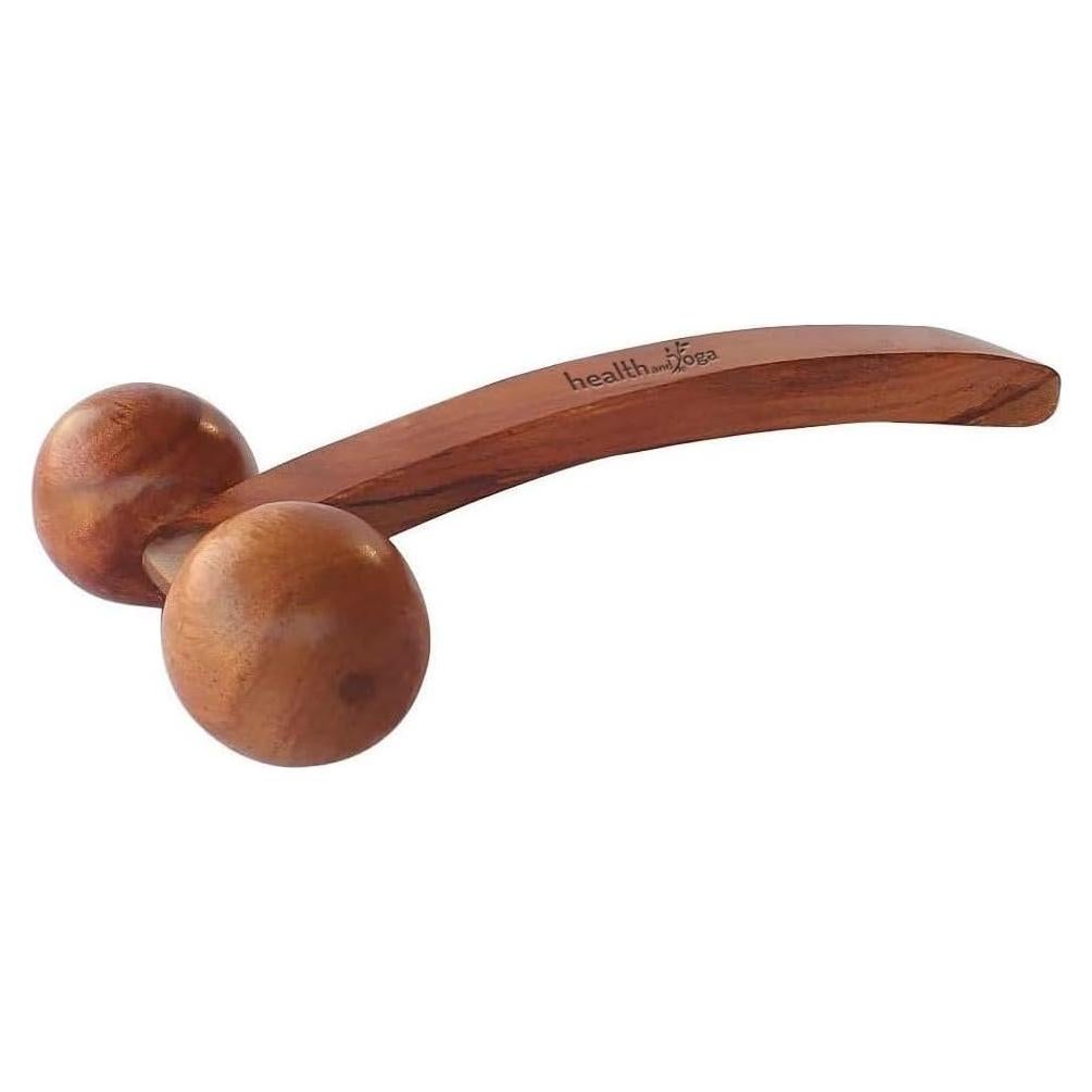 Rodillo de Masaje de Madera NatureSooth - Alivio Muscular y Drenaje Linfático